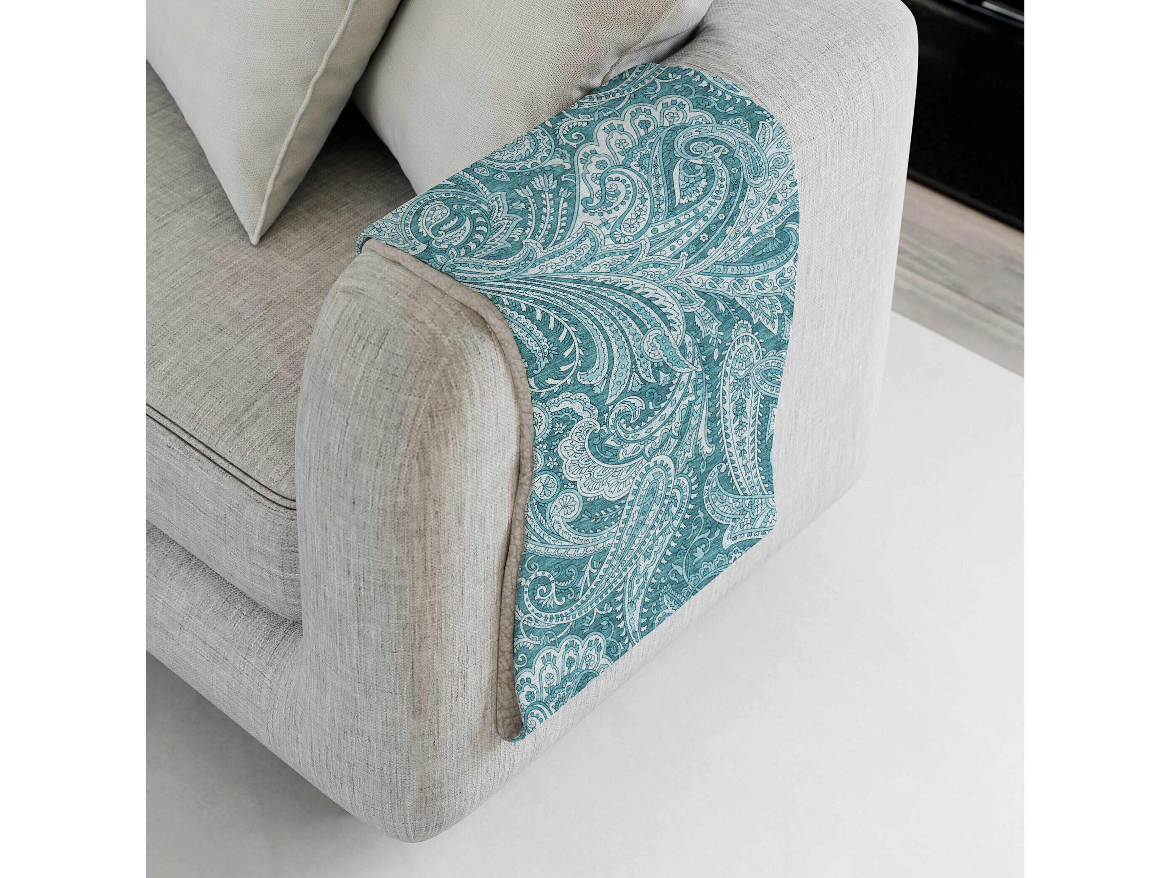 Dalyn Sherpa Teal Polyester Throw