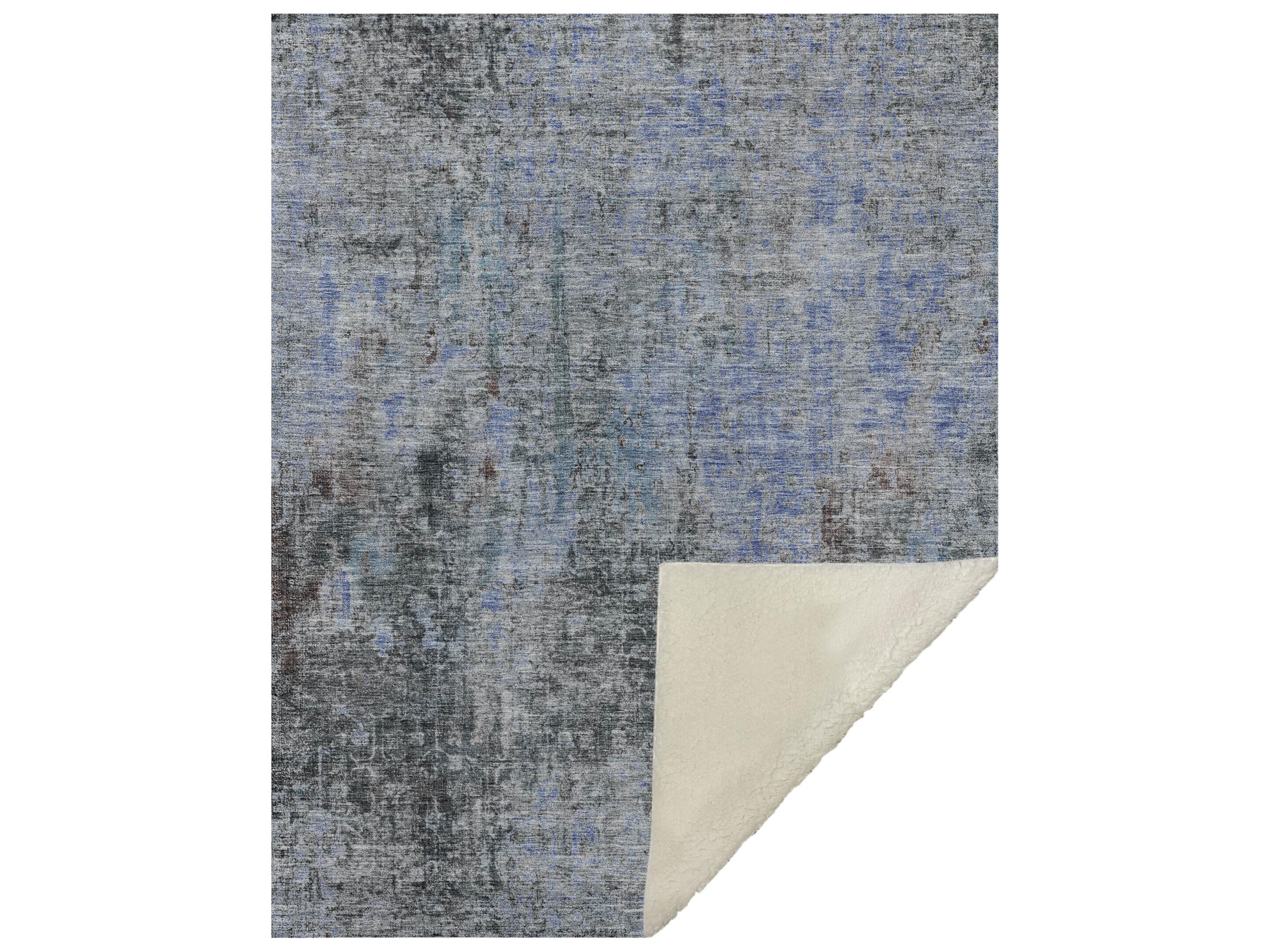 Sherpa Gray Polyester Throw