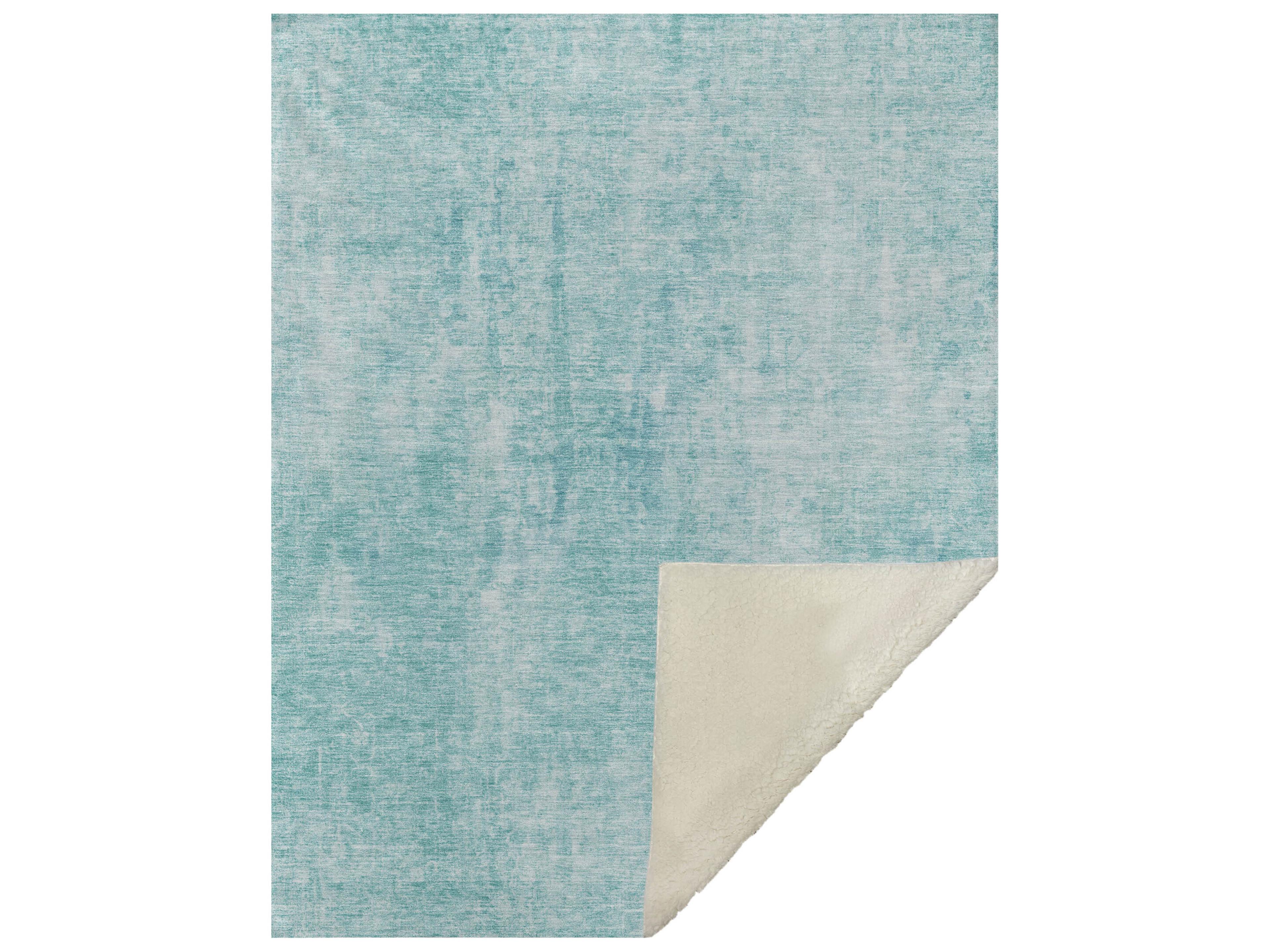 Dalyn Sherpa Teal Polyester Throw