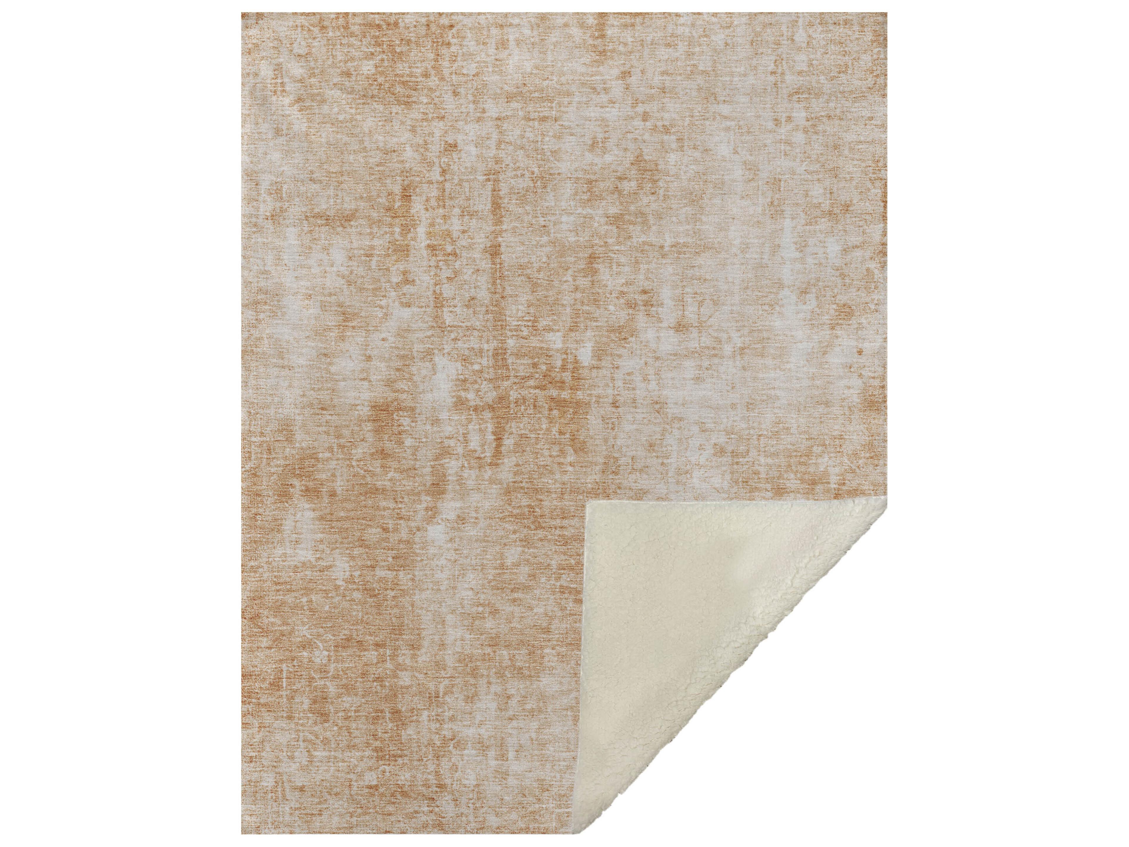 Dalyn Sherpa Orange Polyester Throw