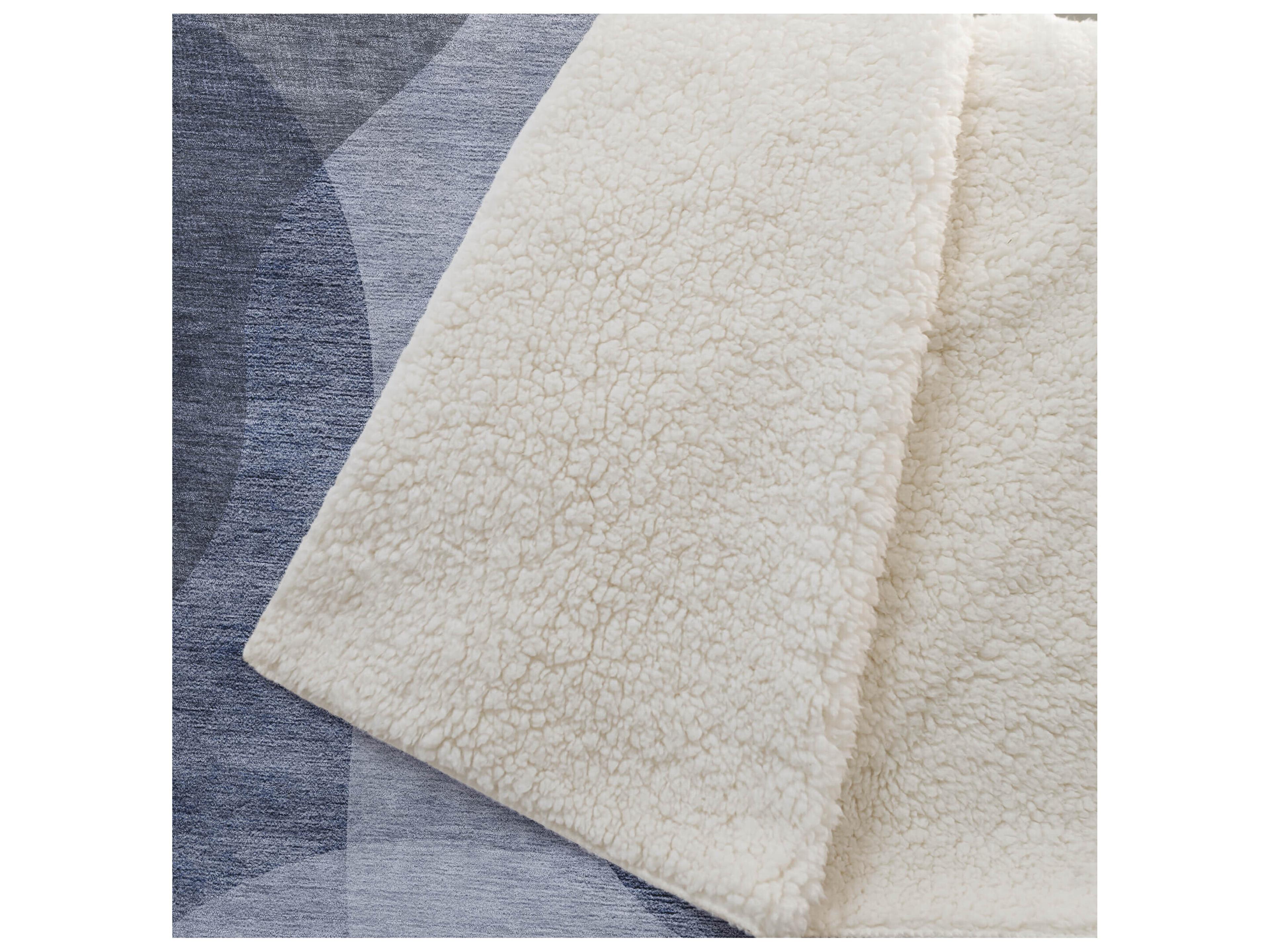 Dalyn Sherpa Blue Polyester Throw