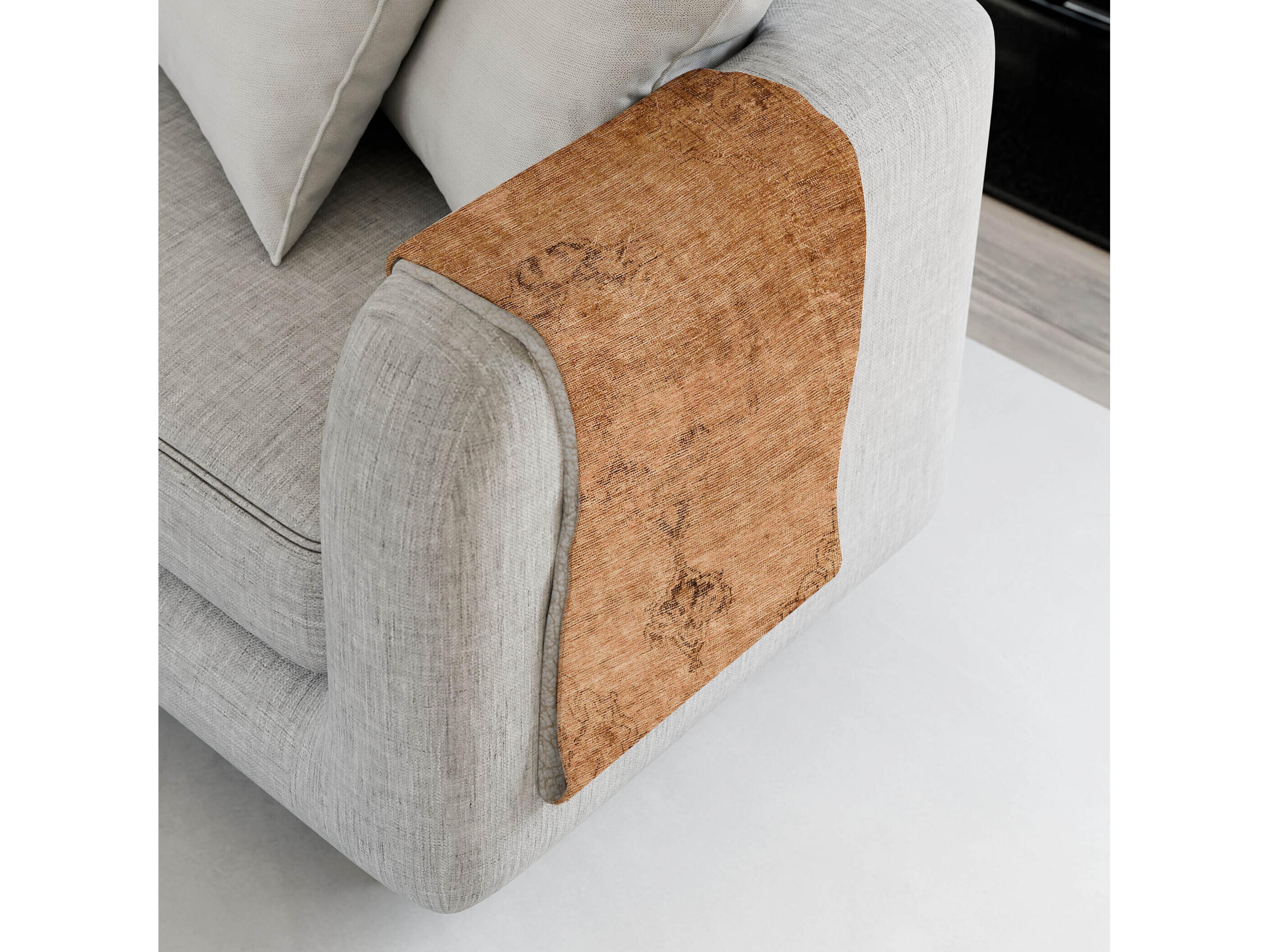 Dalyn Sherpa Orange Polyester Throw