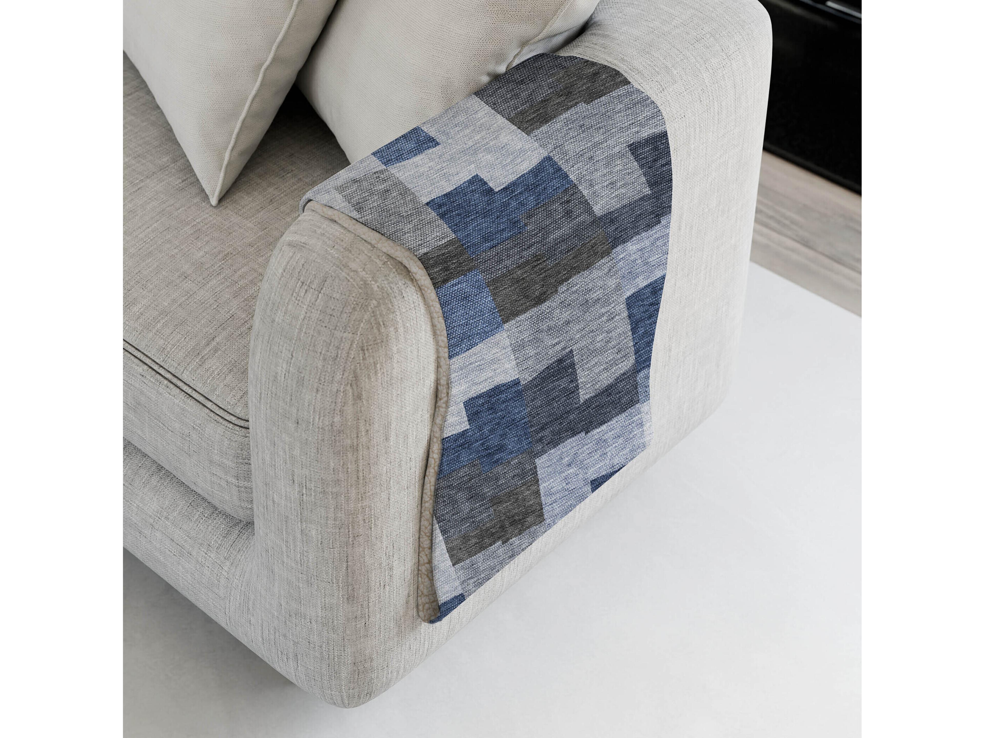 Dalyn Sherpa Blue Polyester Throw