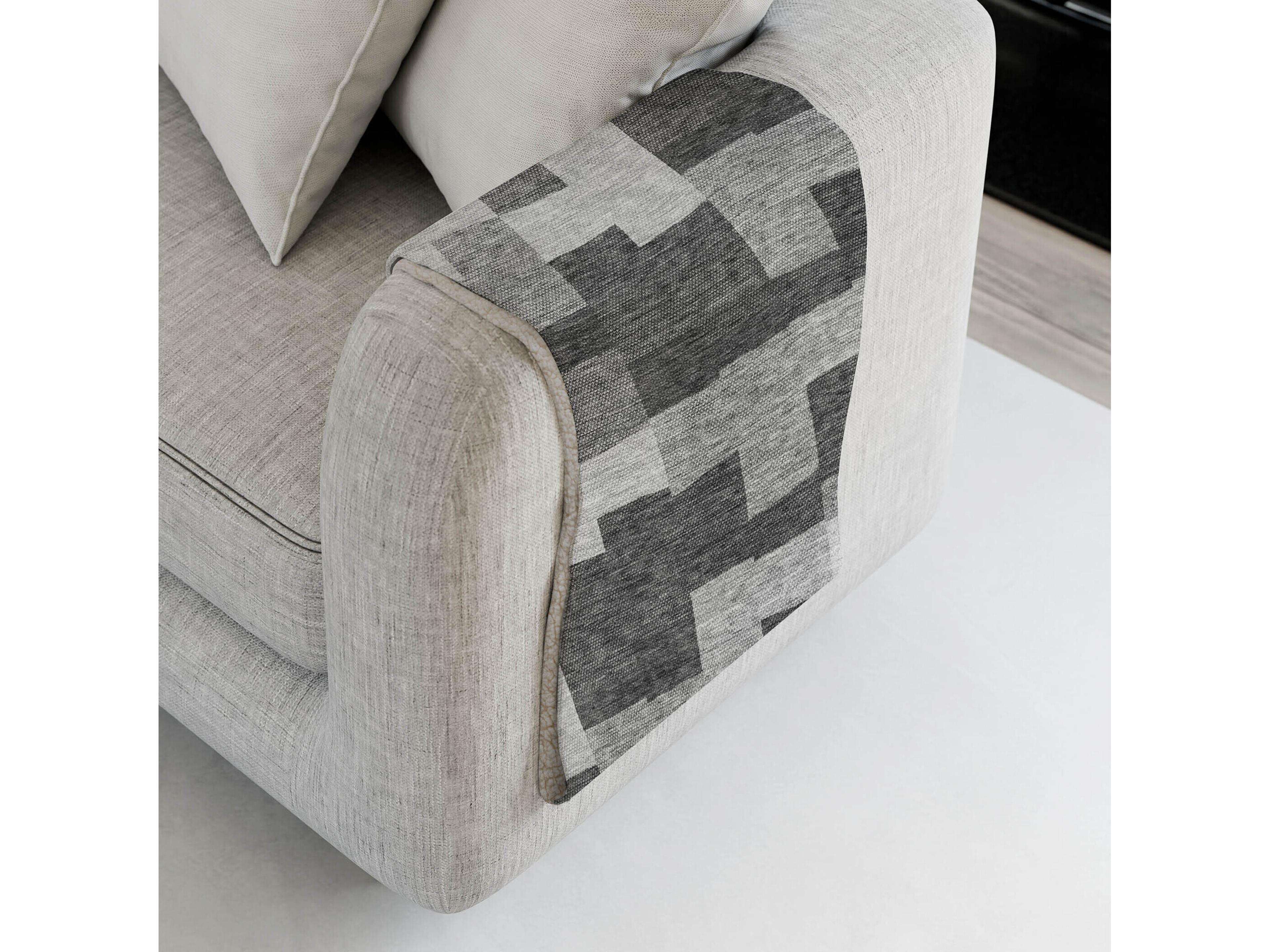 Dalyn Sherpa Gray Polyester Throw