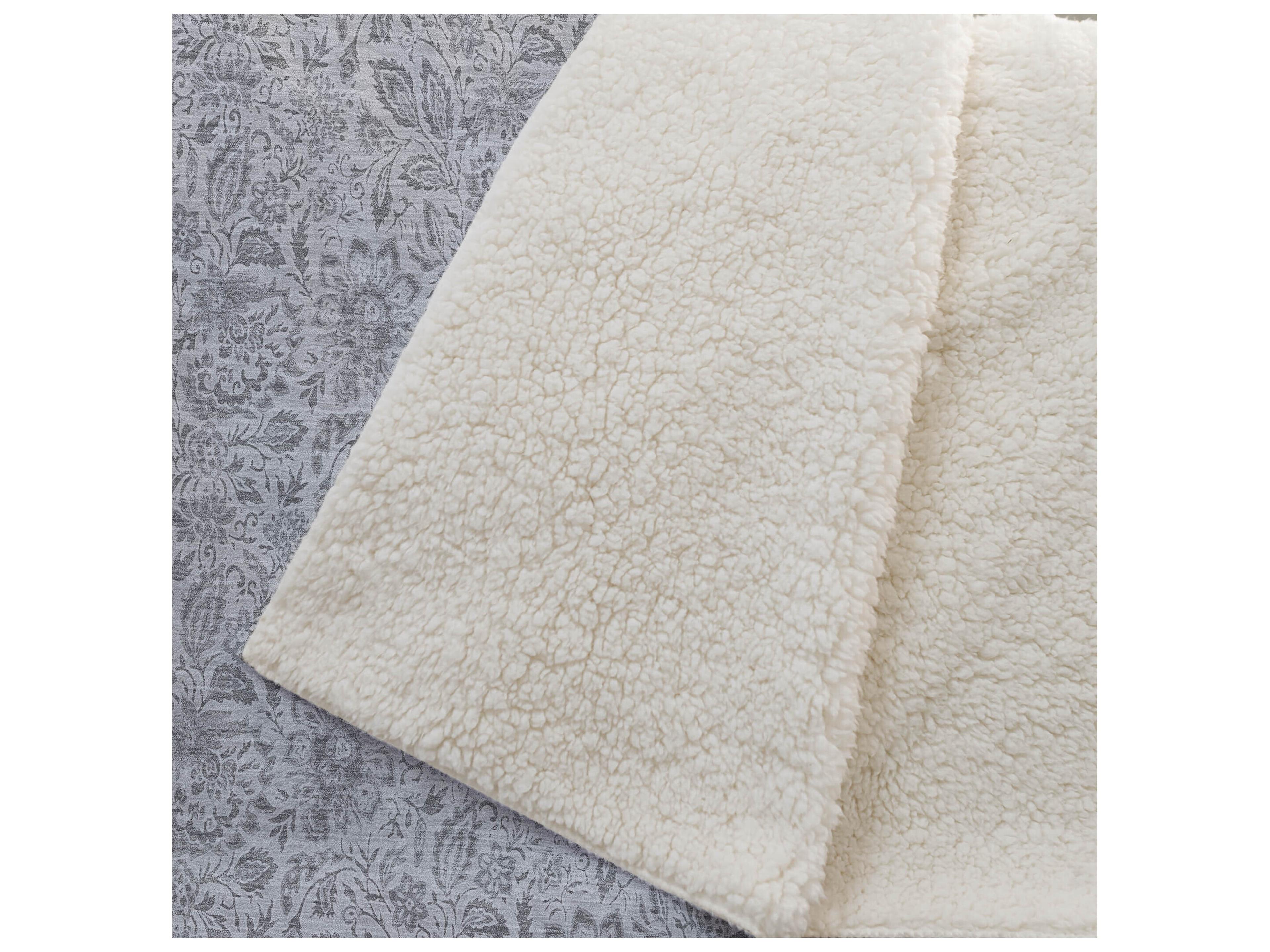 Dalyn Sherpa Gray Polyester Throw