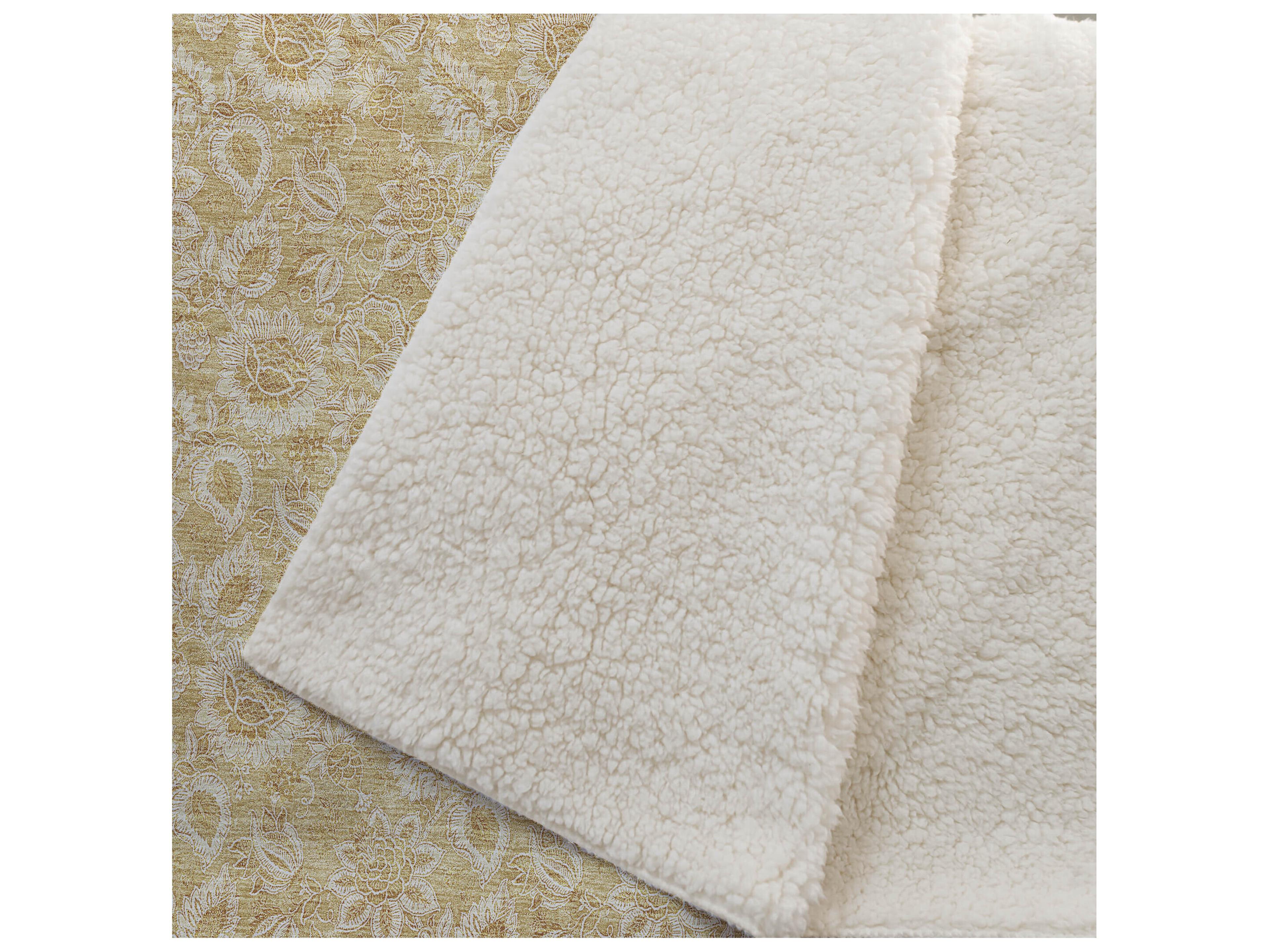Dalyn Sherpa Gold Polyester Throw