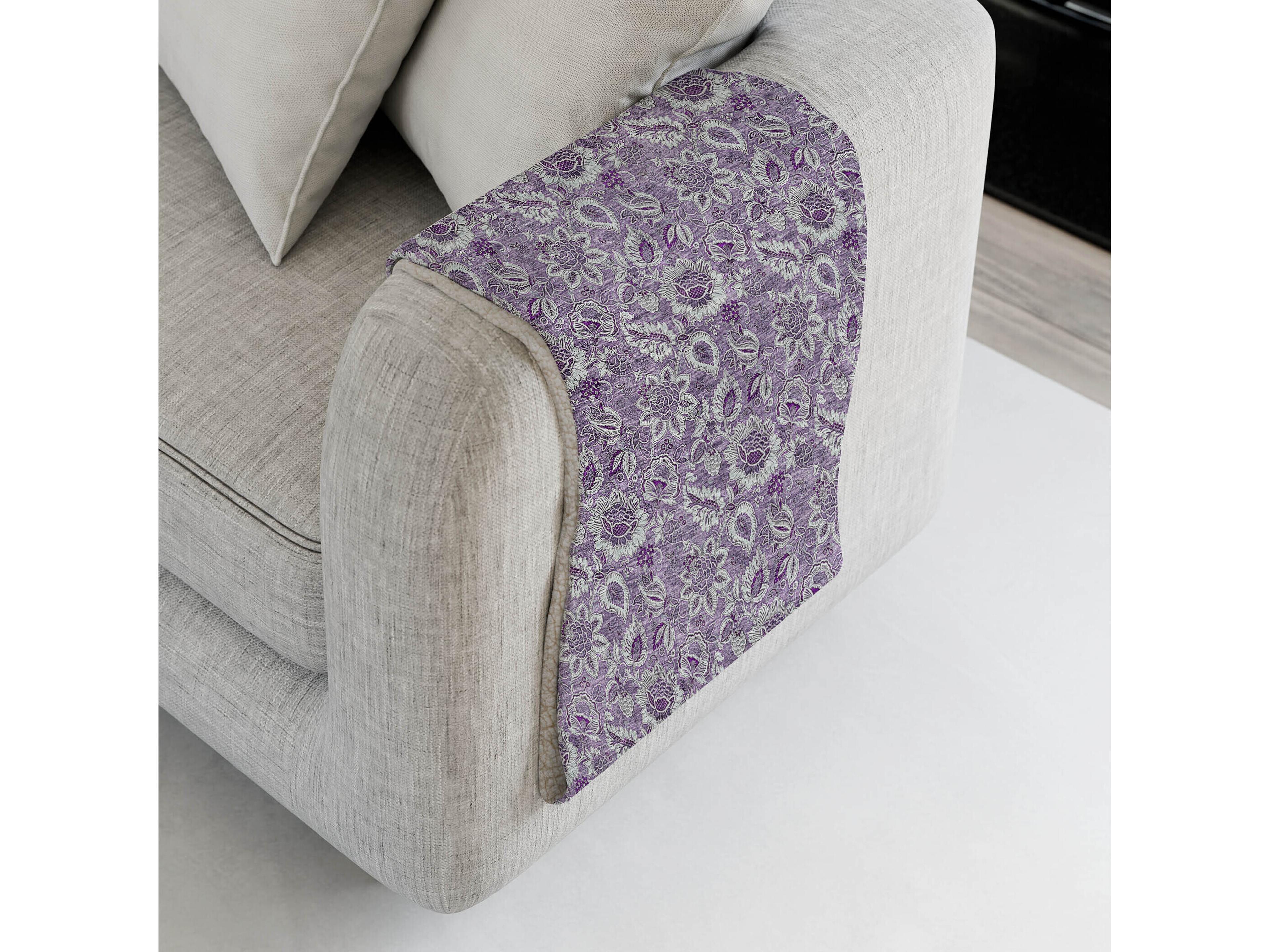 Dalyn Sherpa Purple Polyester Throw