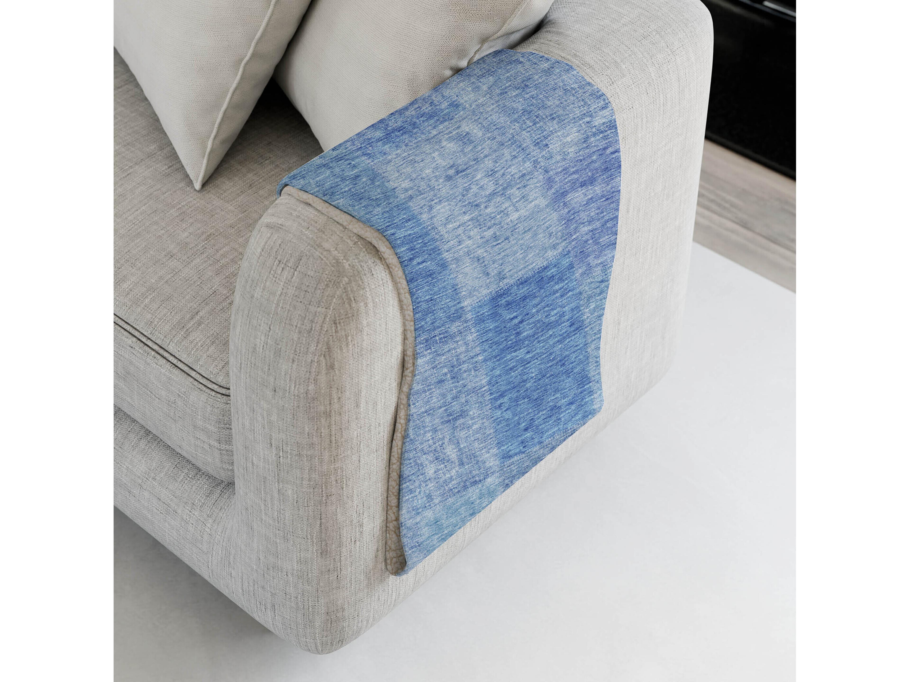 Dalyn Sherpa Blue Polyester Throw