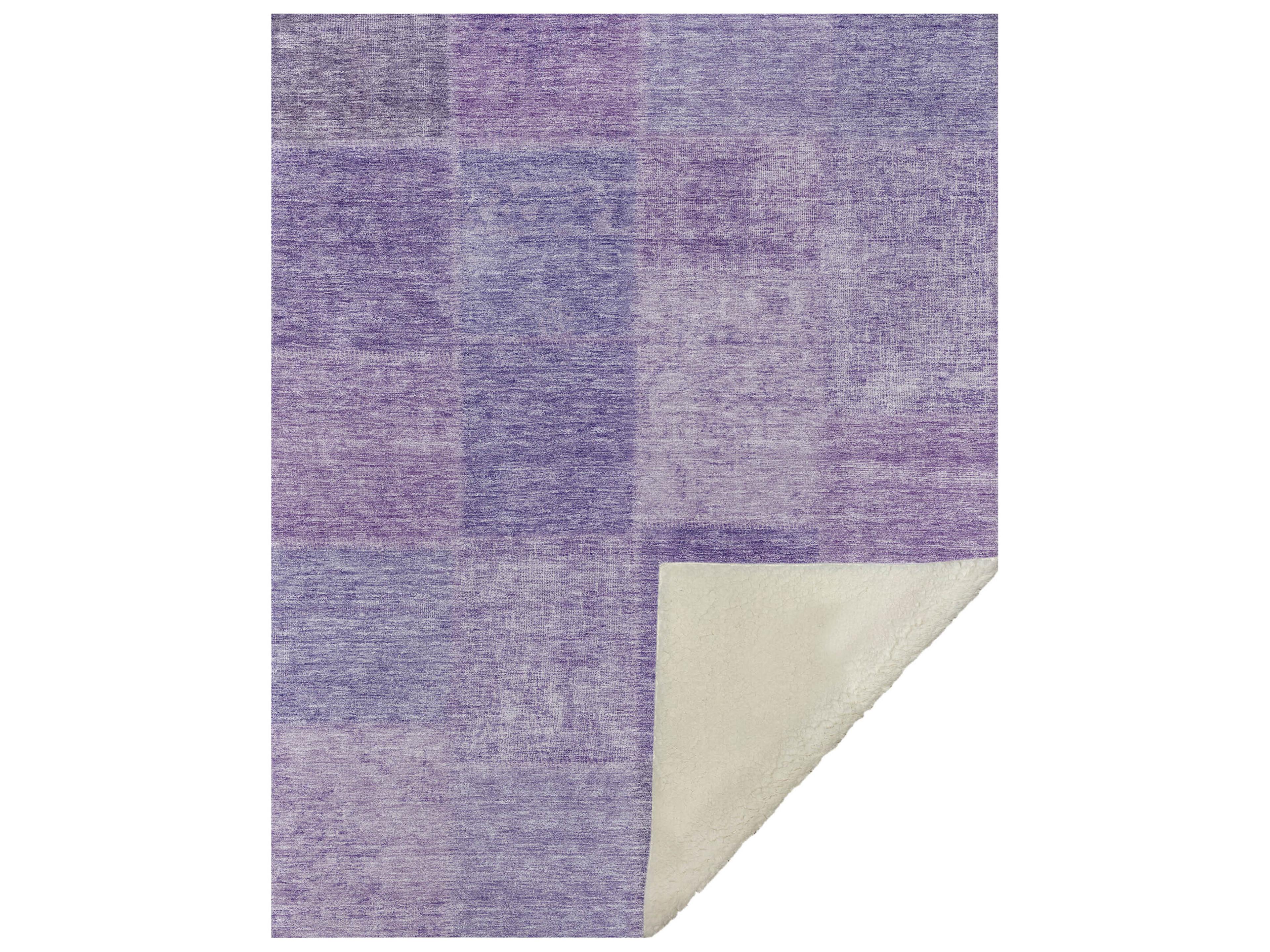 Dalyn Sherpa Purple Polyester Throw
