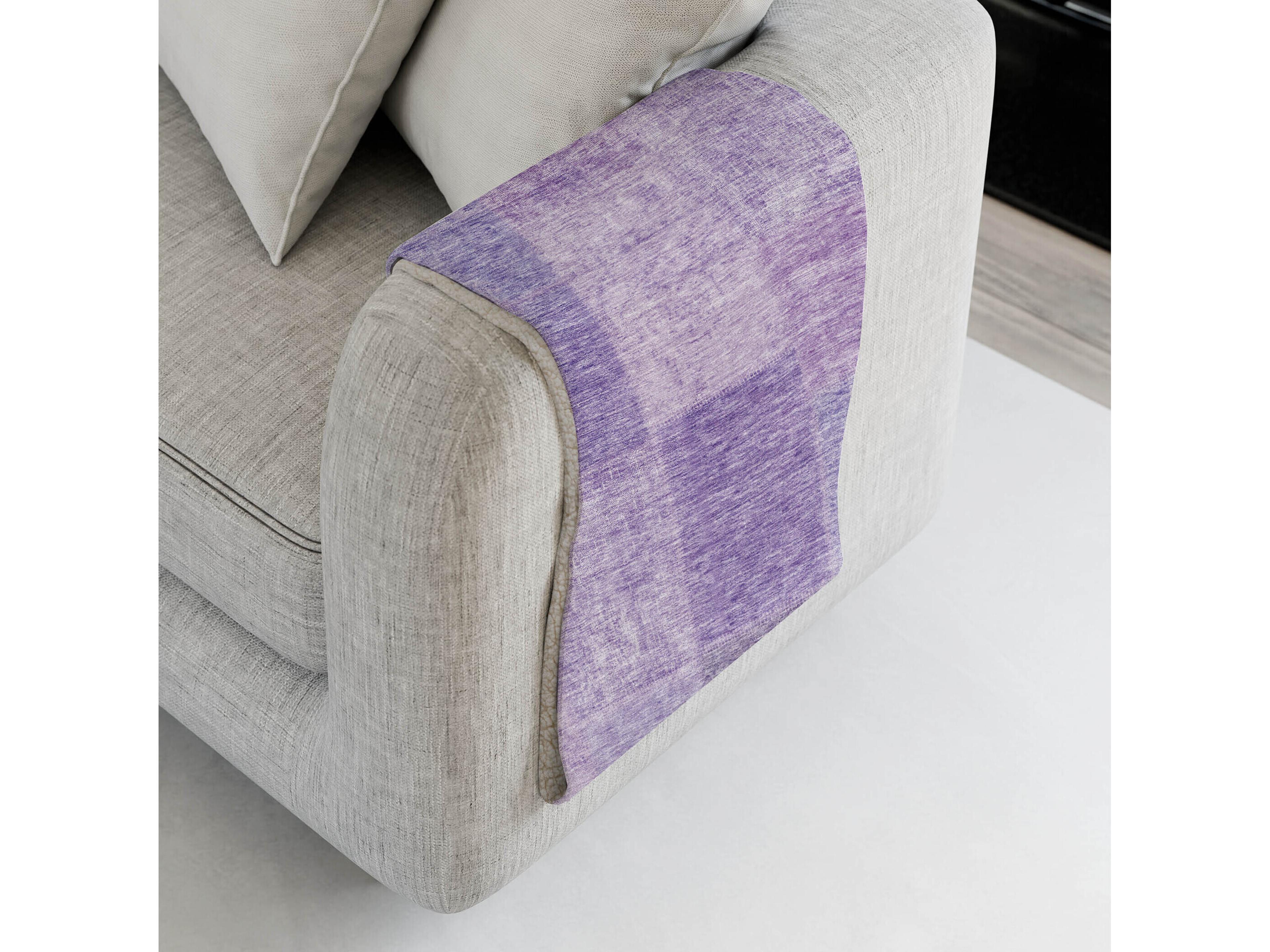 Dalyn Sherpa Purple Polyester Throw