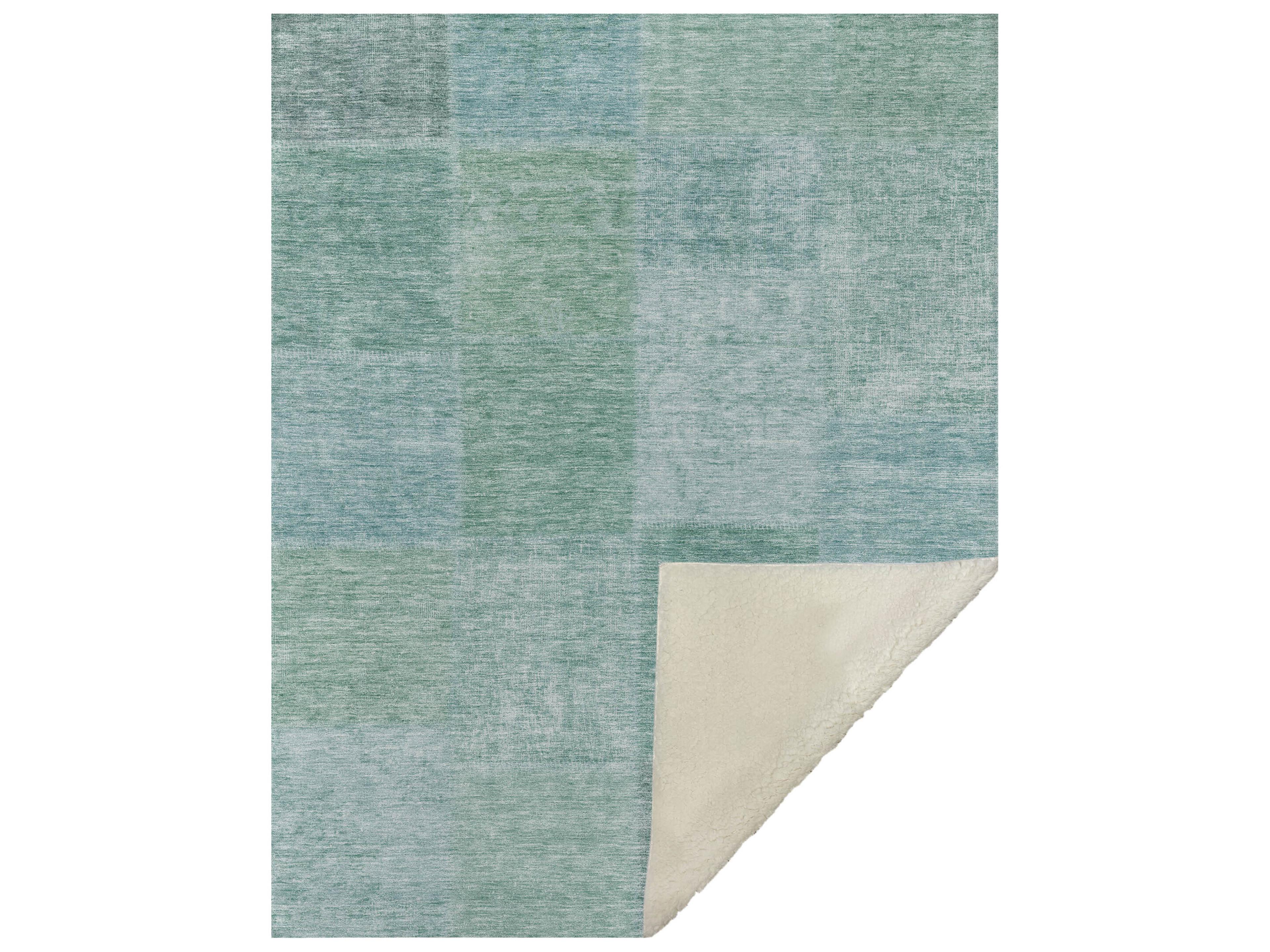 Dalyn Sherpa Teal Polyester Throw