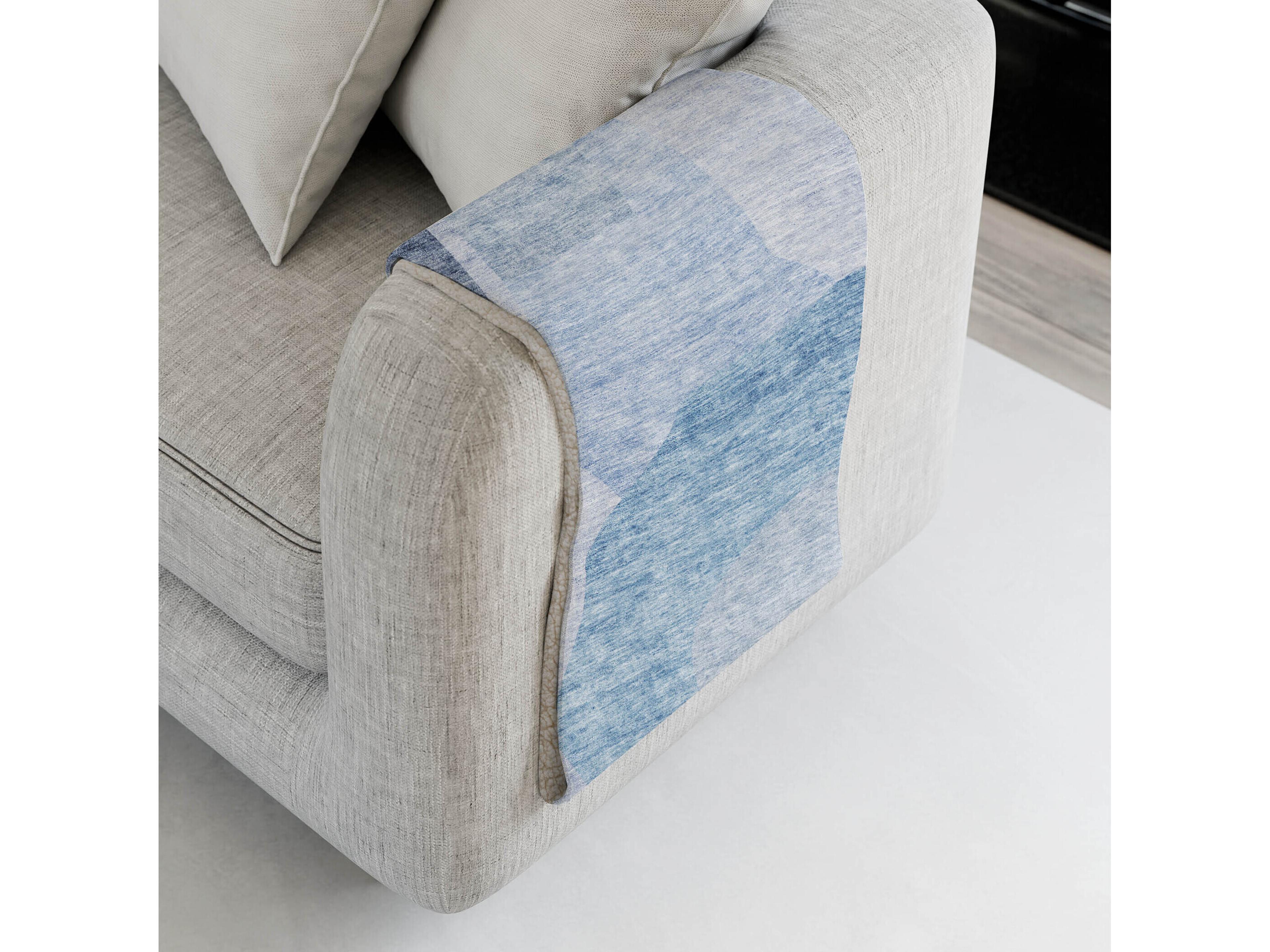 Dalyn Sherpa Blue Polyester Throw