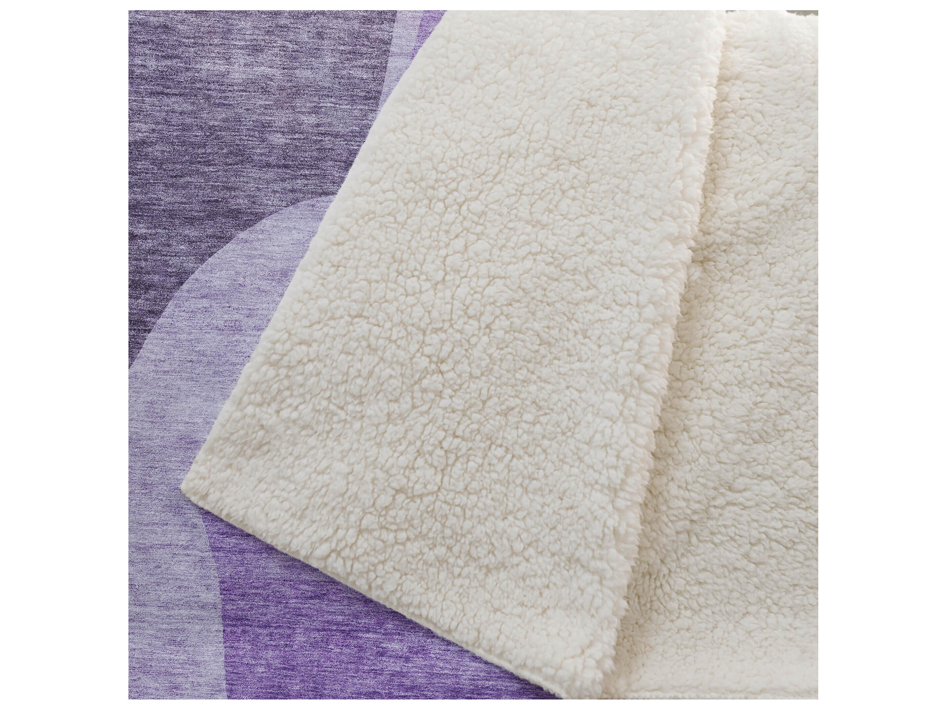 Dalyn Sherpa Purple Polyester Throw