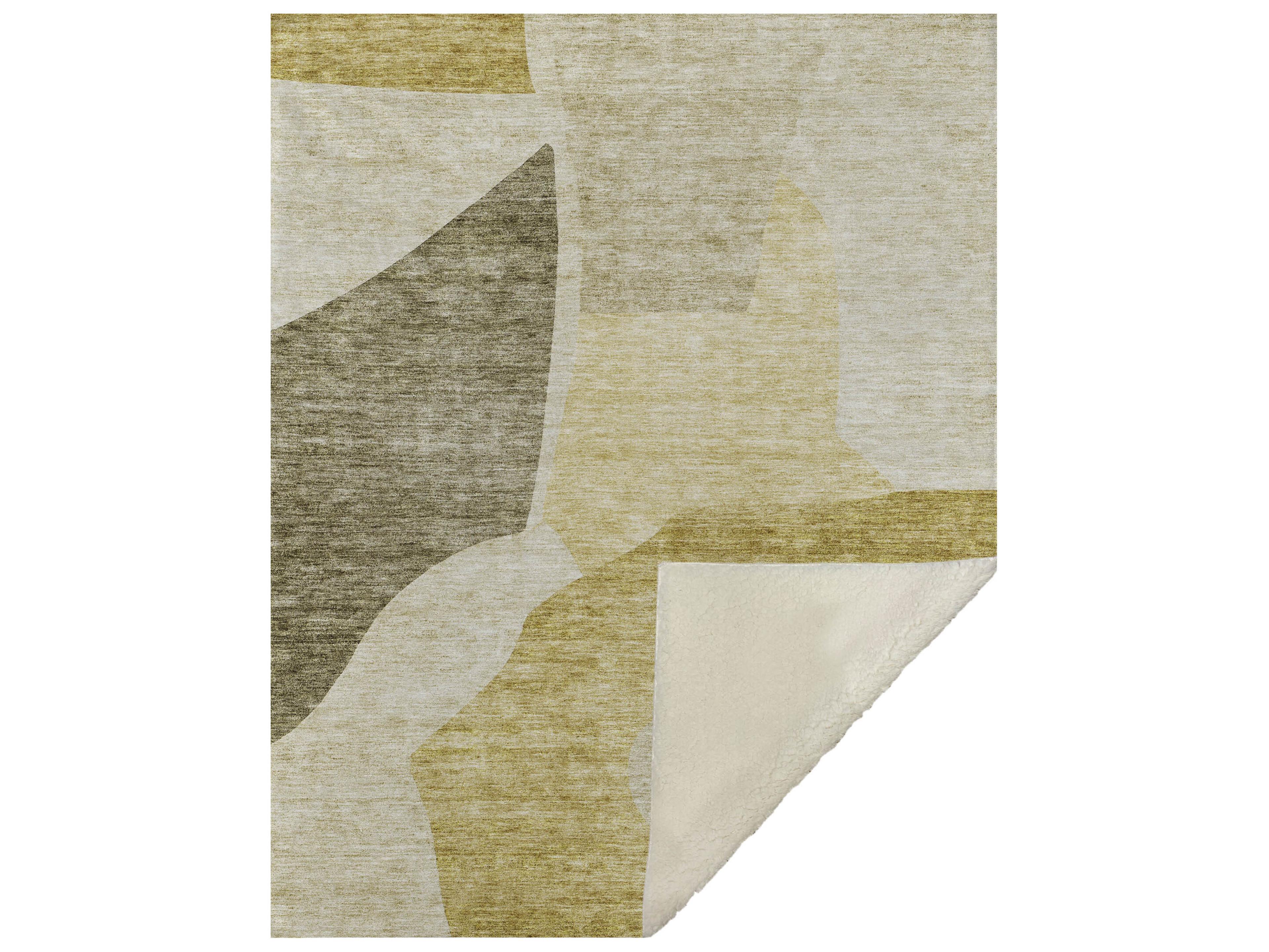 Dalyn Sherpa Gold Polyester Throw