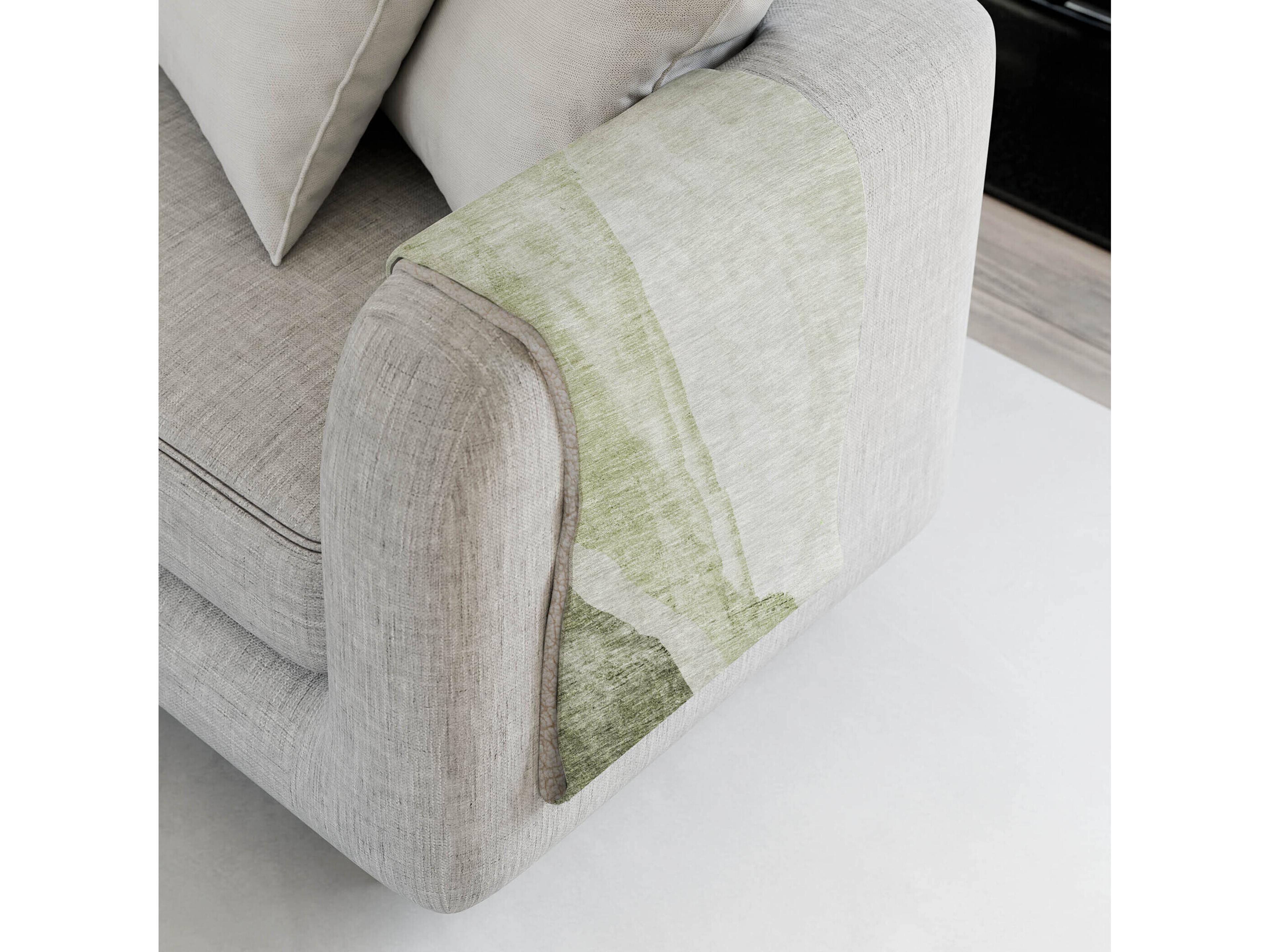 Dalyn Sherpa Green Polyester Throw