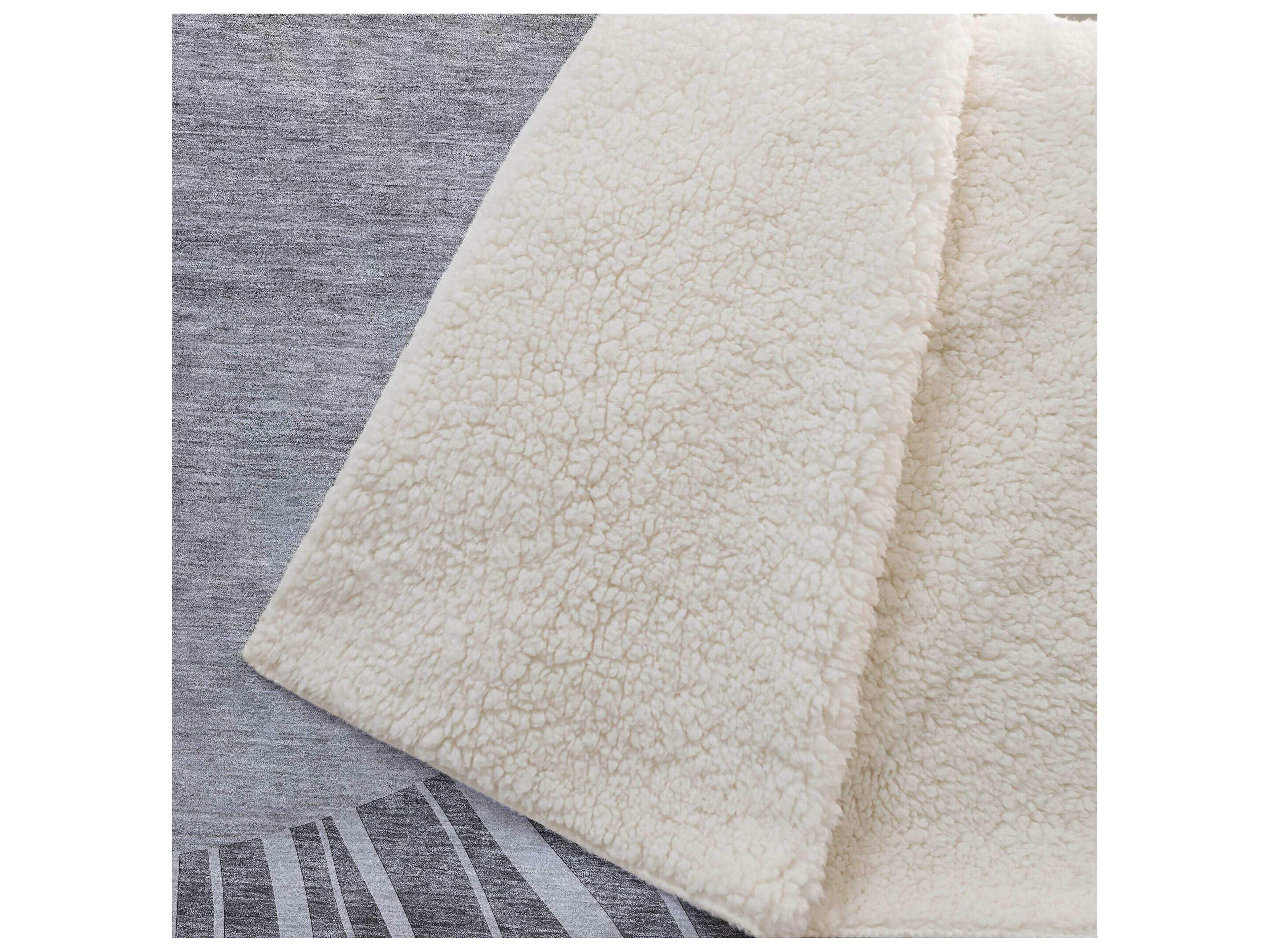 Dalyn Sherpa Gray Polyester Throw