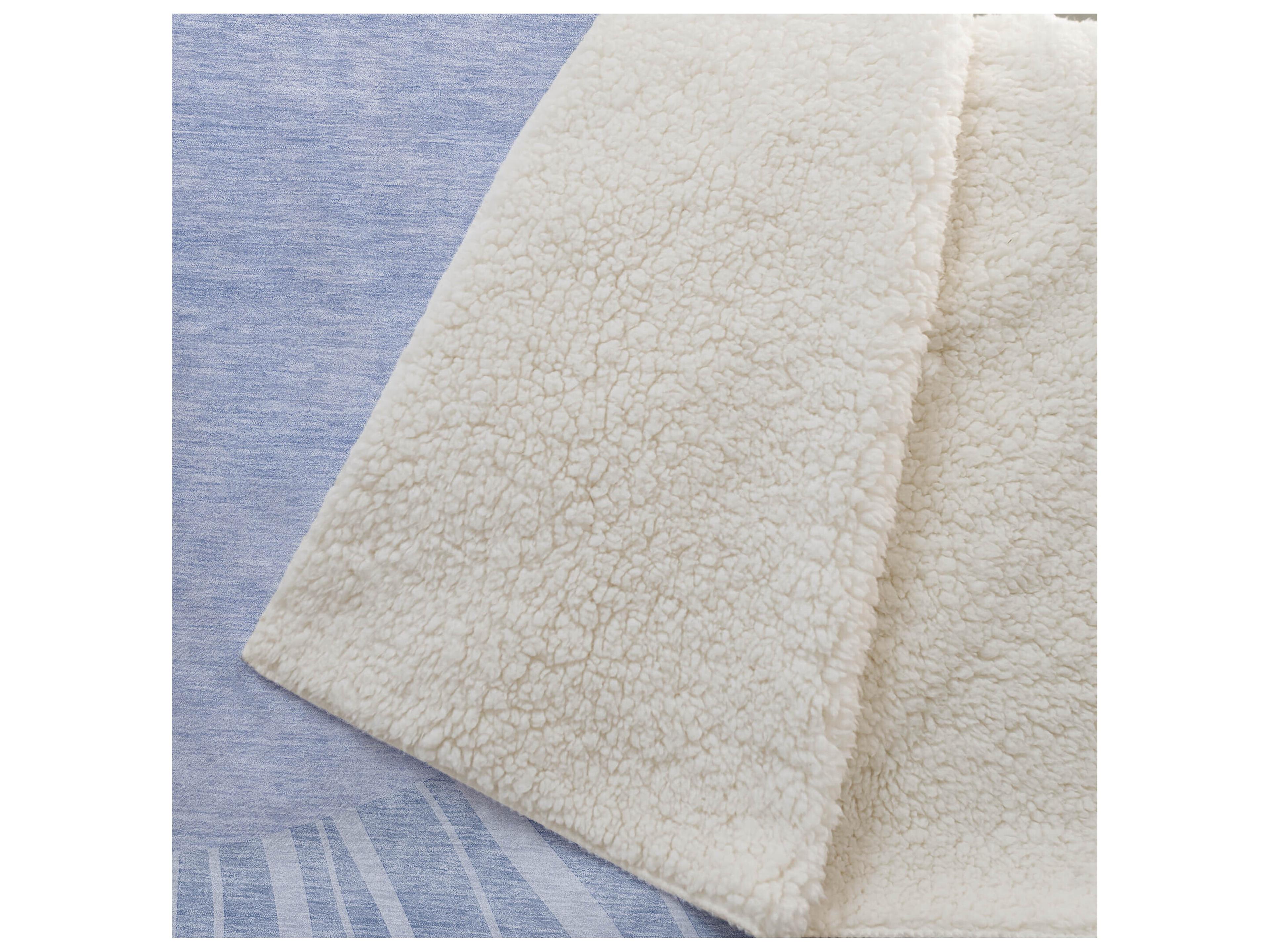 Dalyn Sherpa Blue Polyester Throw