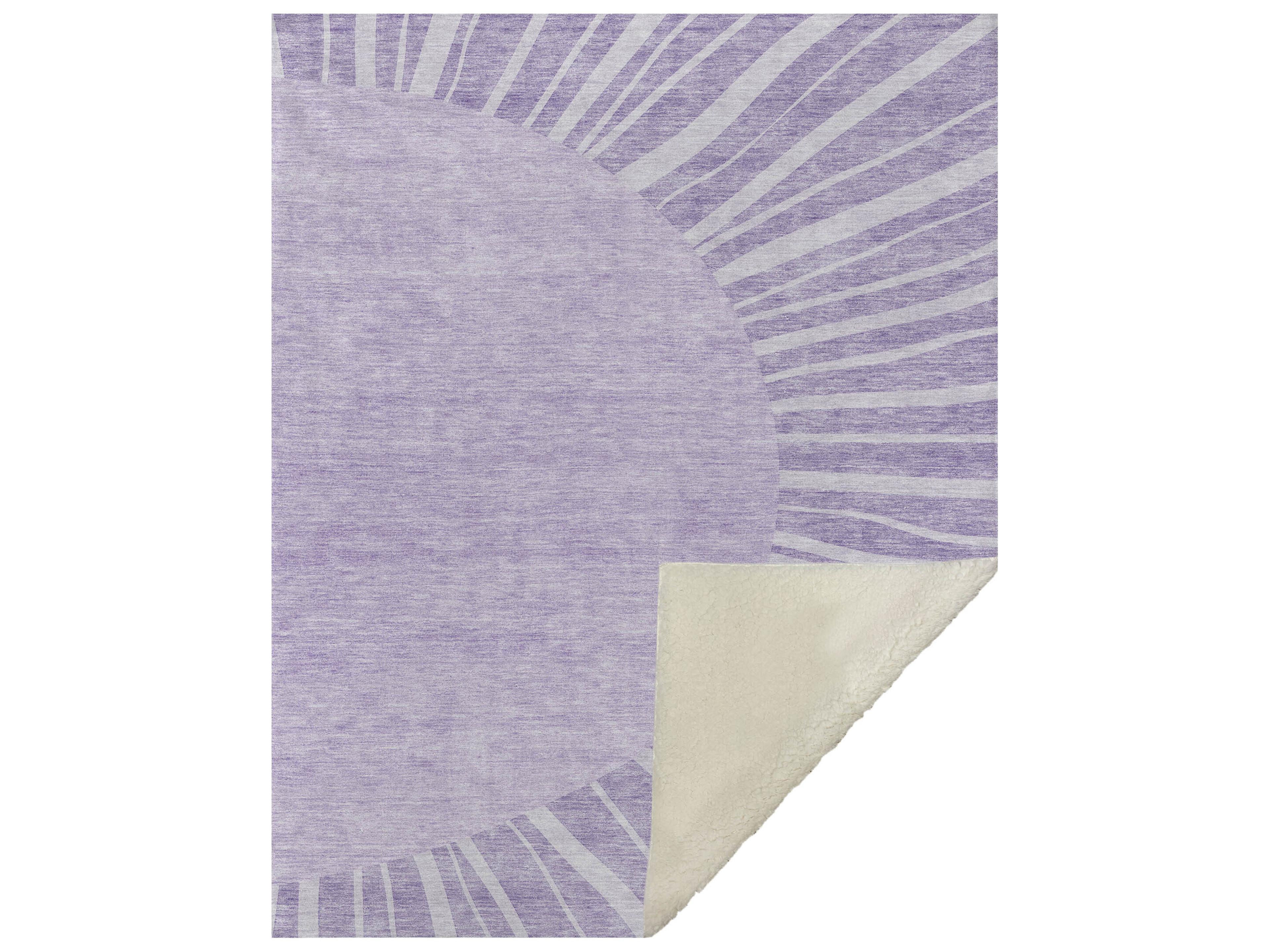 Dalyn Sherpa Purple Polyester Throw