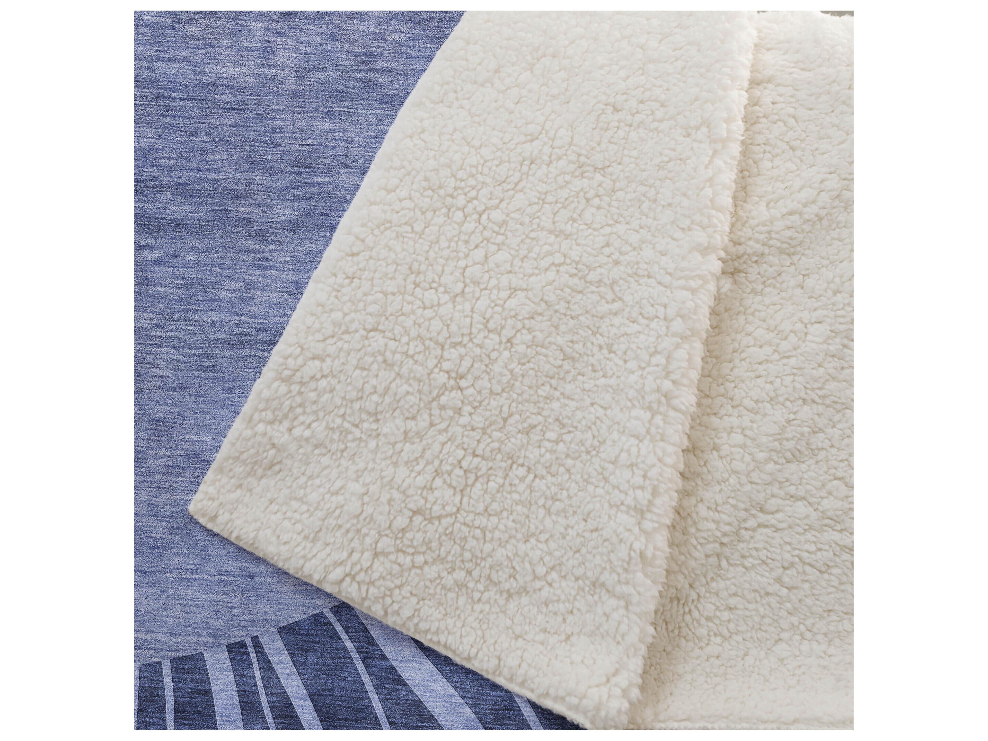 Dalyn Sherpa Blue Polyester Throw