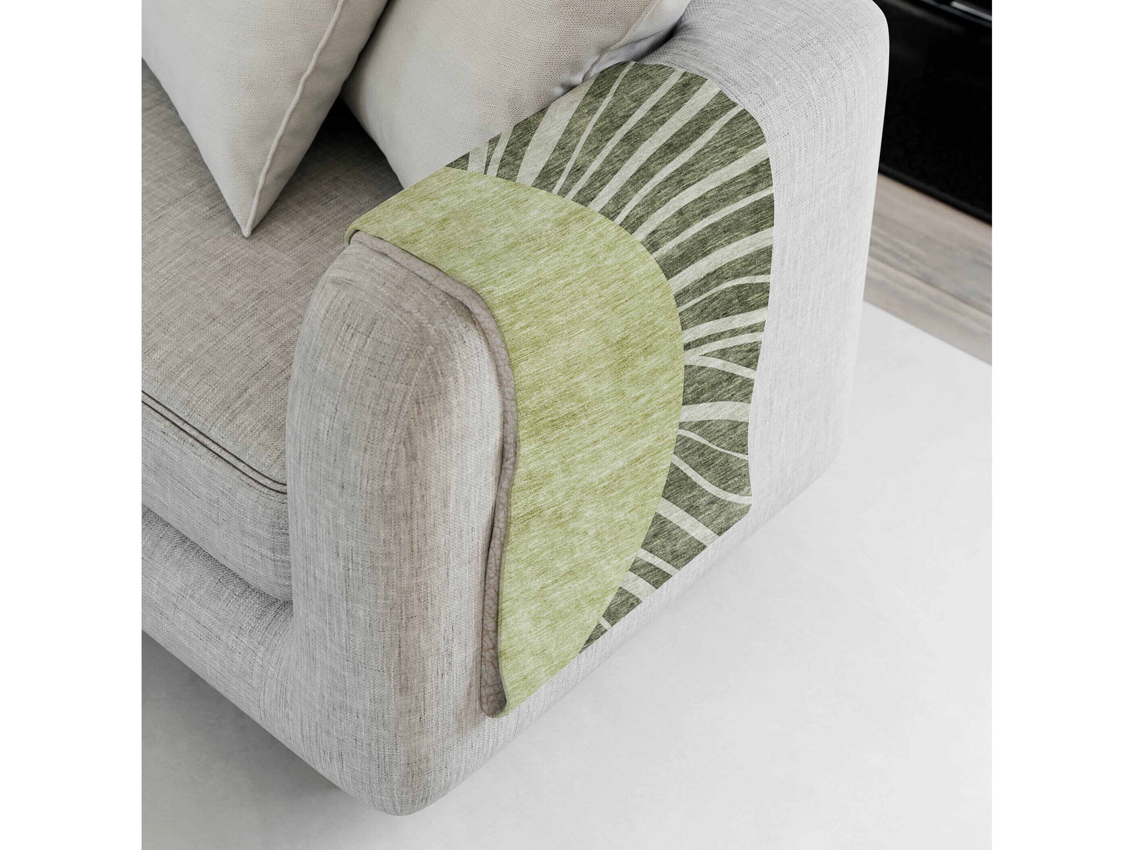 Dalyn Sherpa Green Polyester Throw