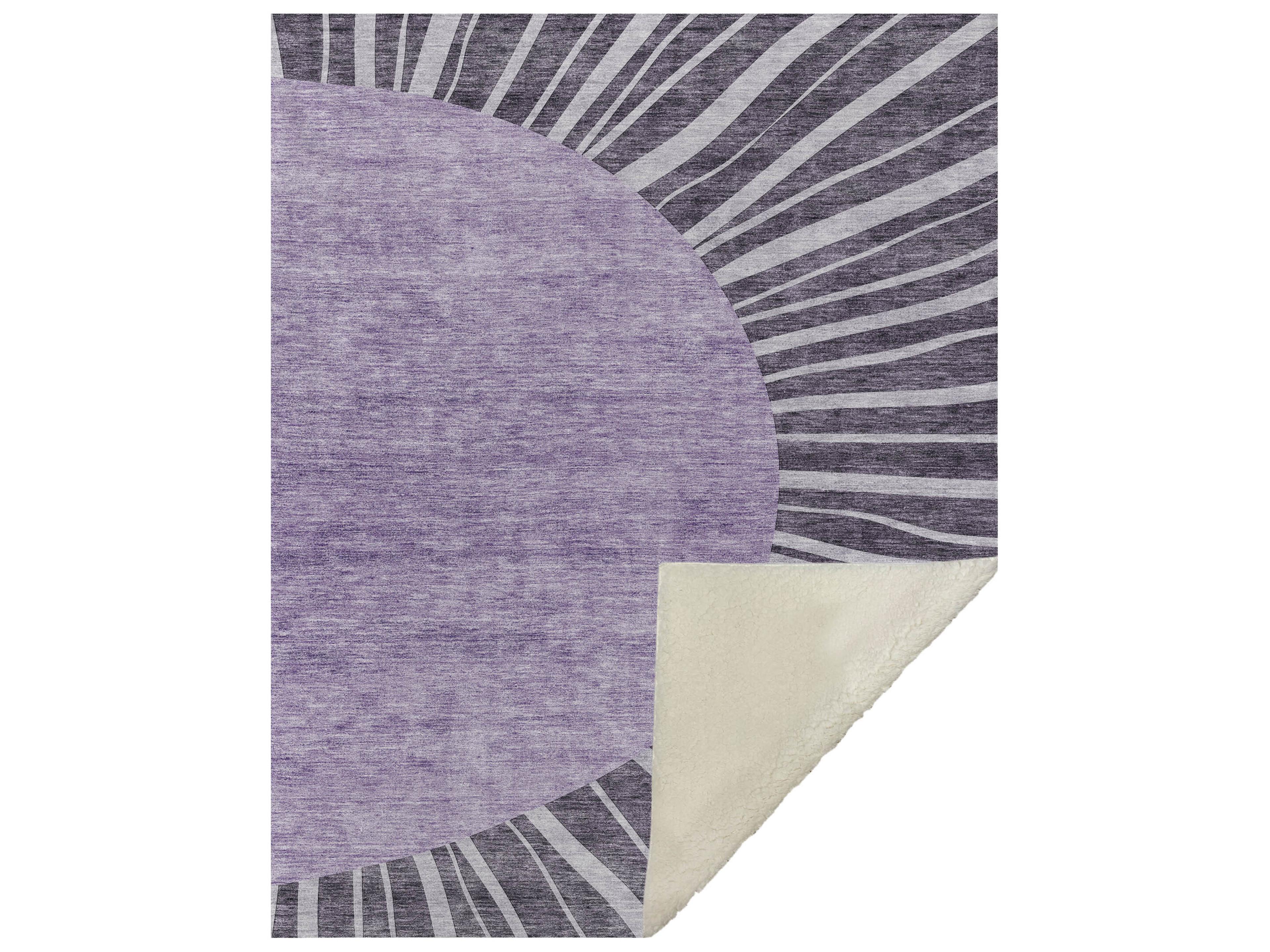 Dalyn Sherpa Purple Polyester Throw