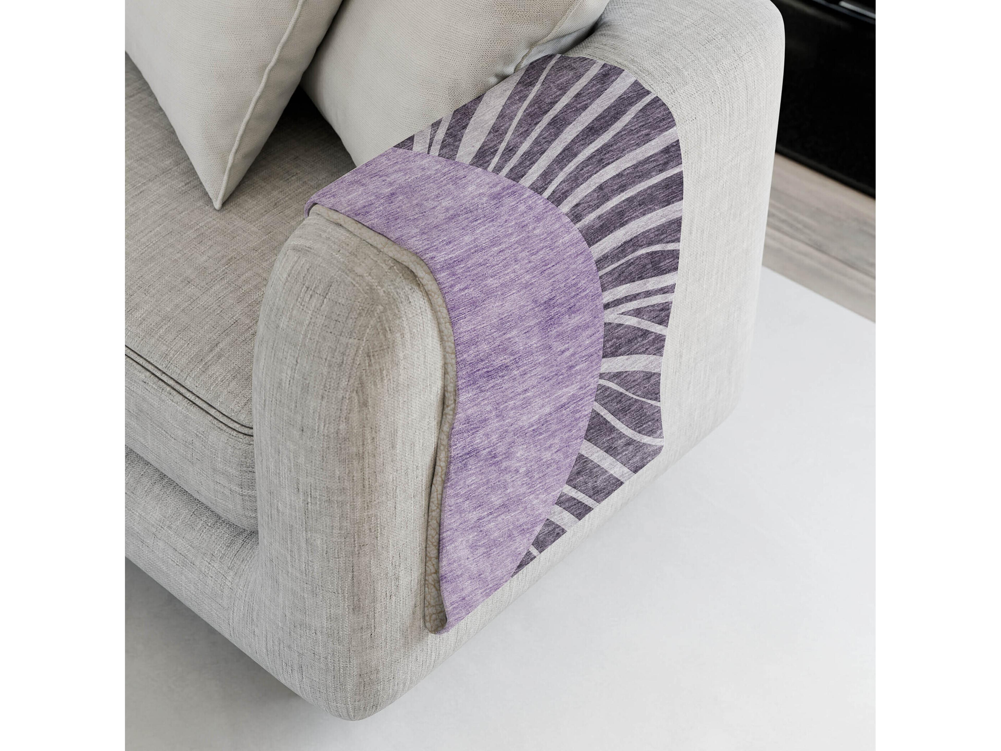 Dalyn Sherpa Purple Polyester Throw