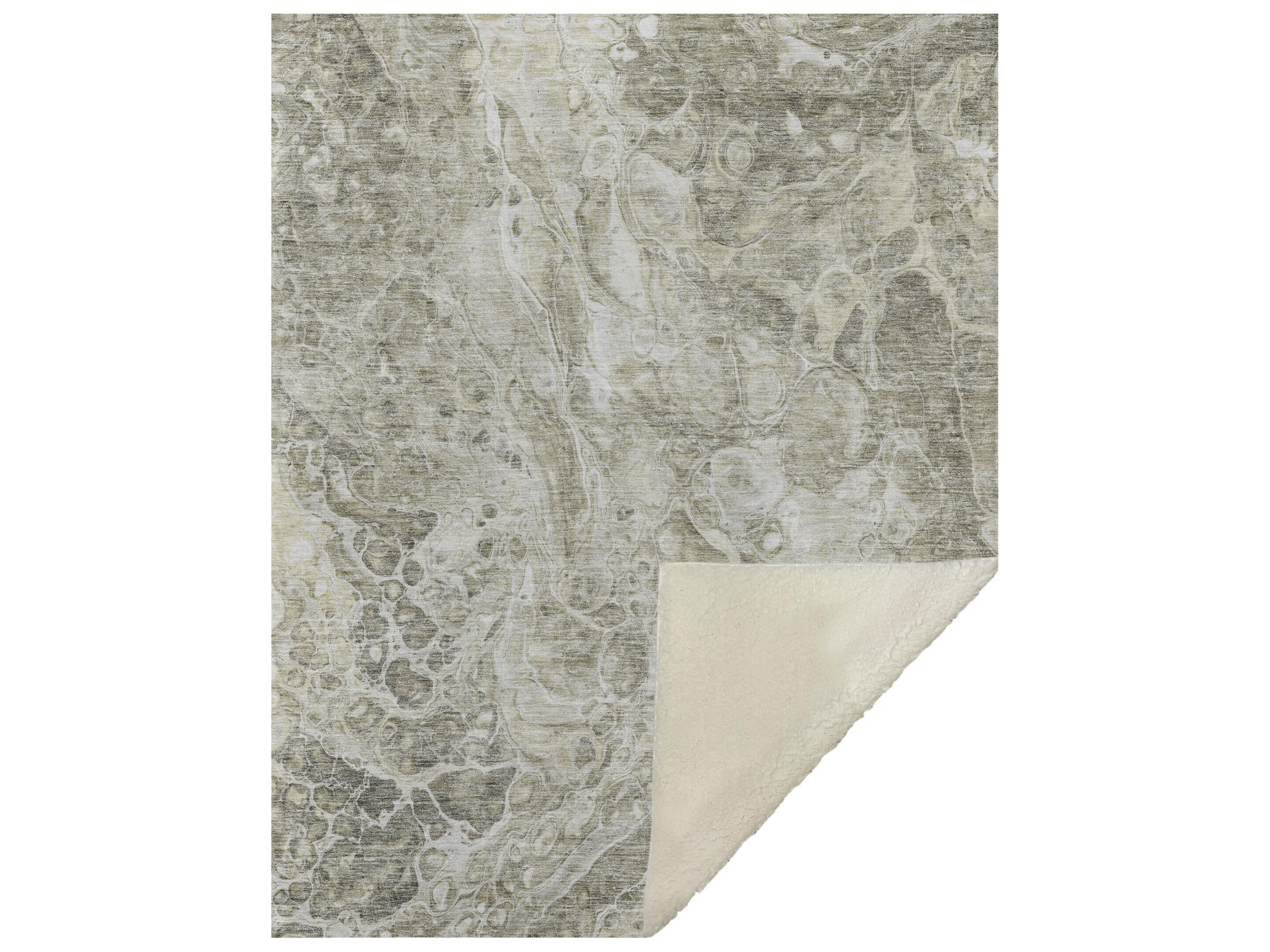 Dalyn Sherpa Brown Polyester Throw