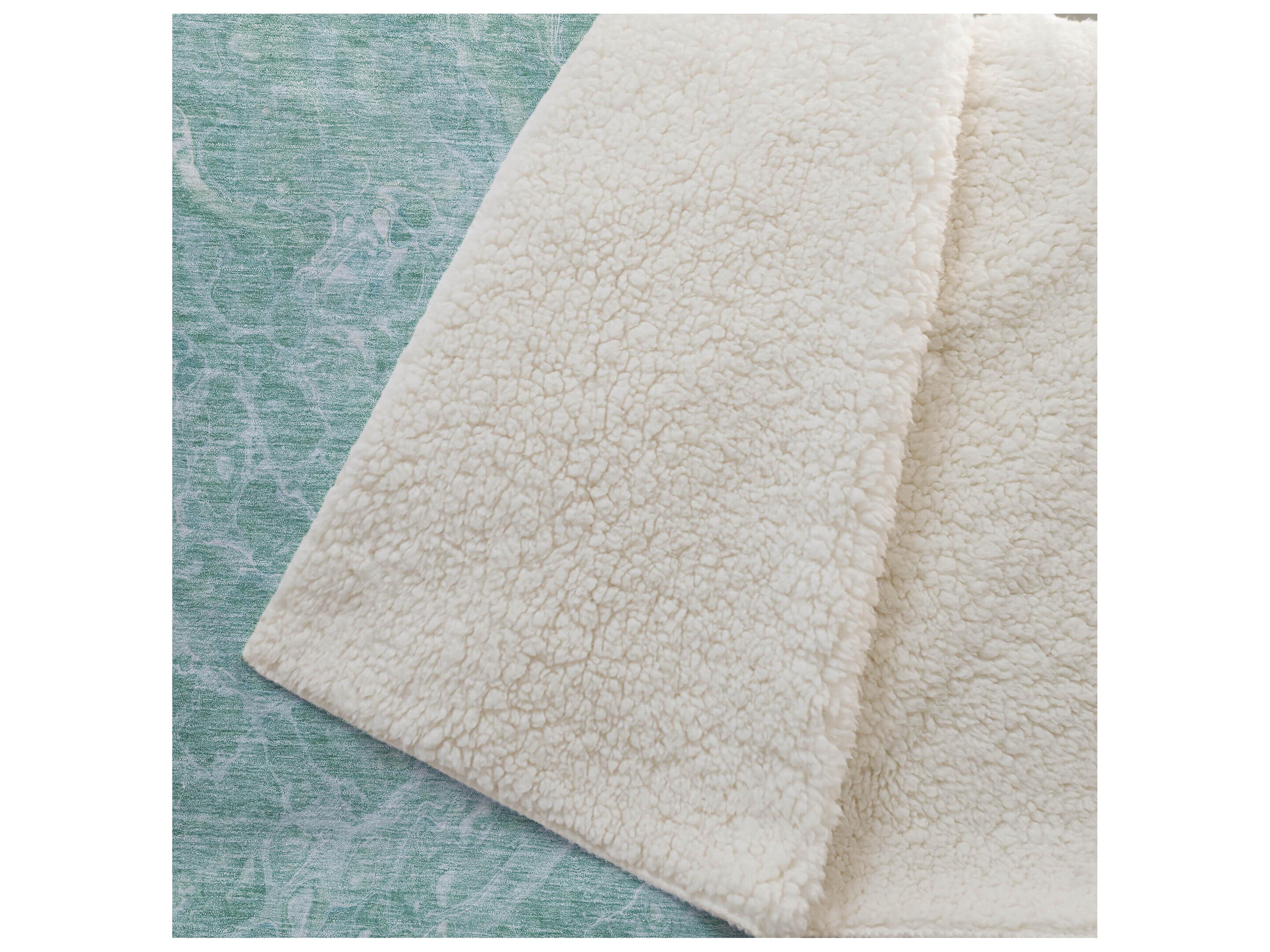 Dalyn Sherpa Teal Polyester Throw