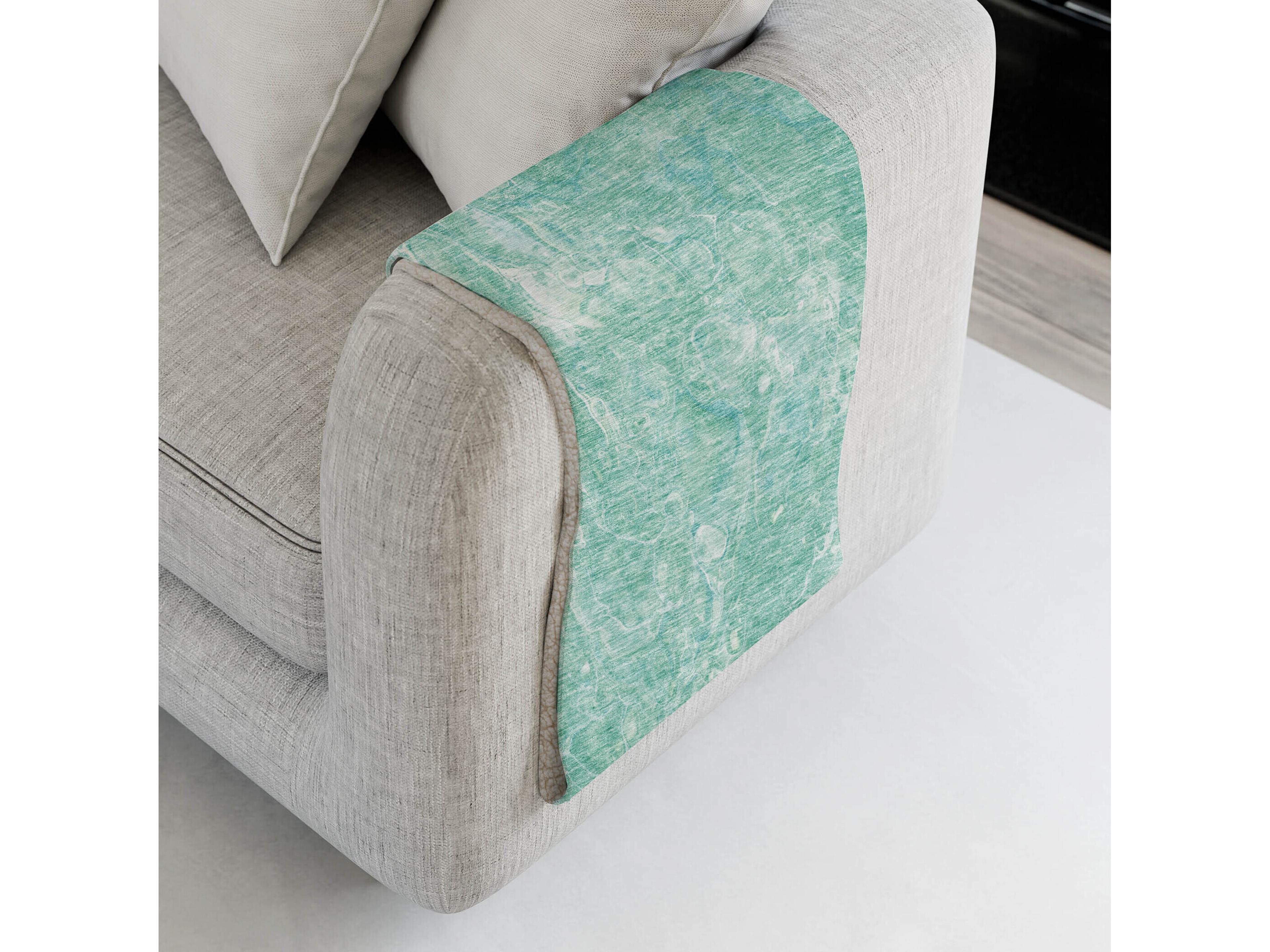 Dalyn Sherpa Teal Polyester Throw