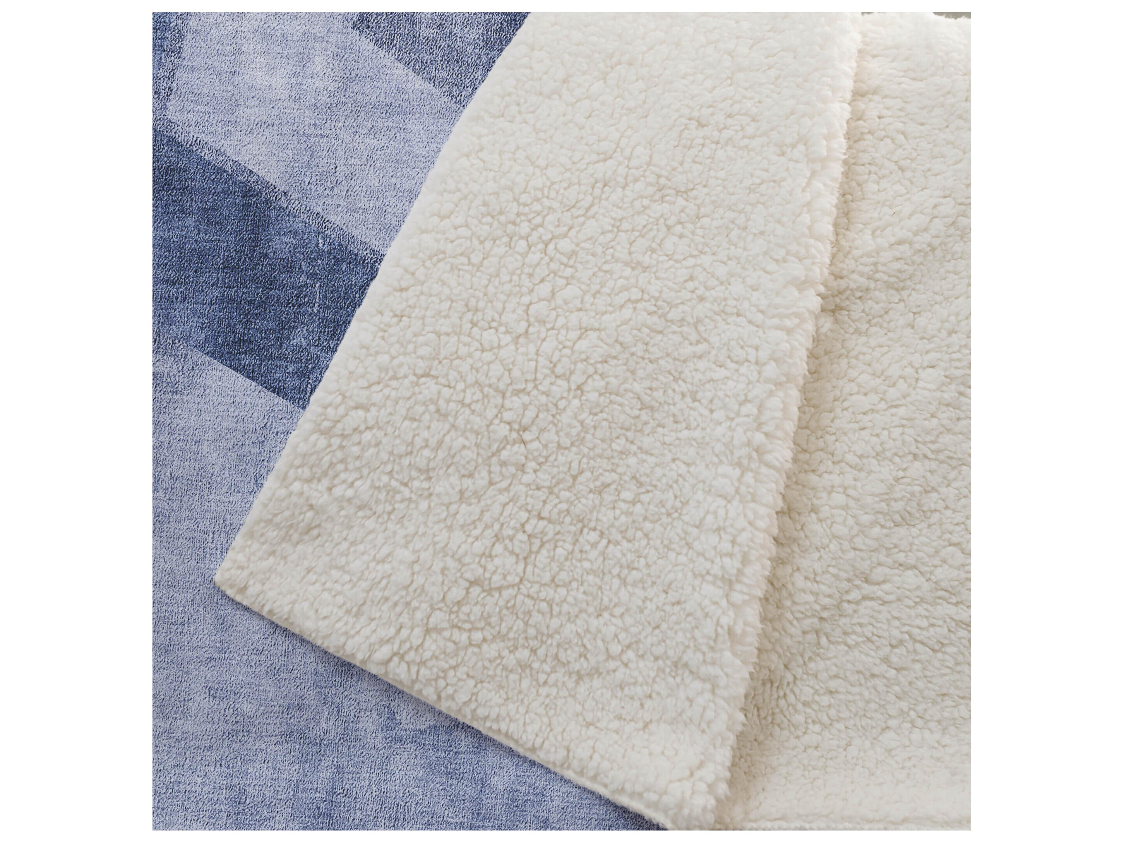 Dalyn Sherpa Blue Polyester Throw
