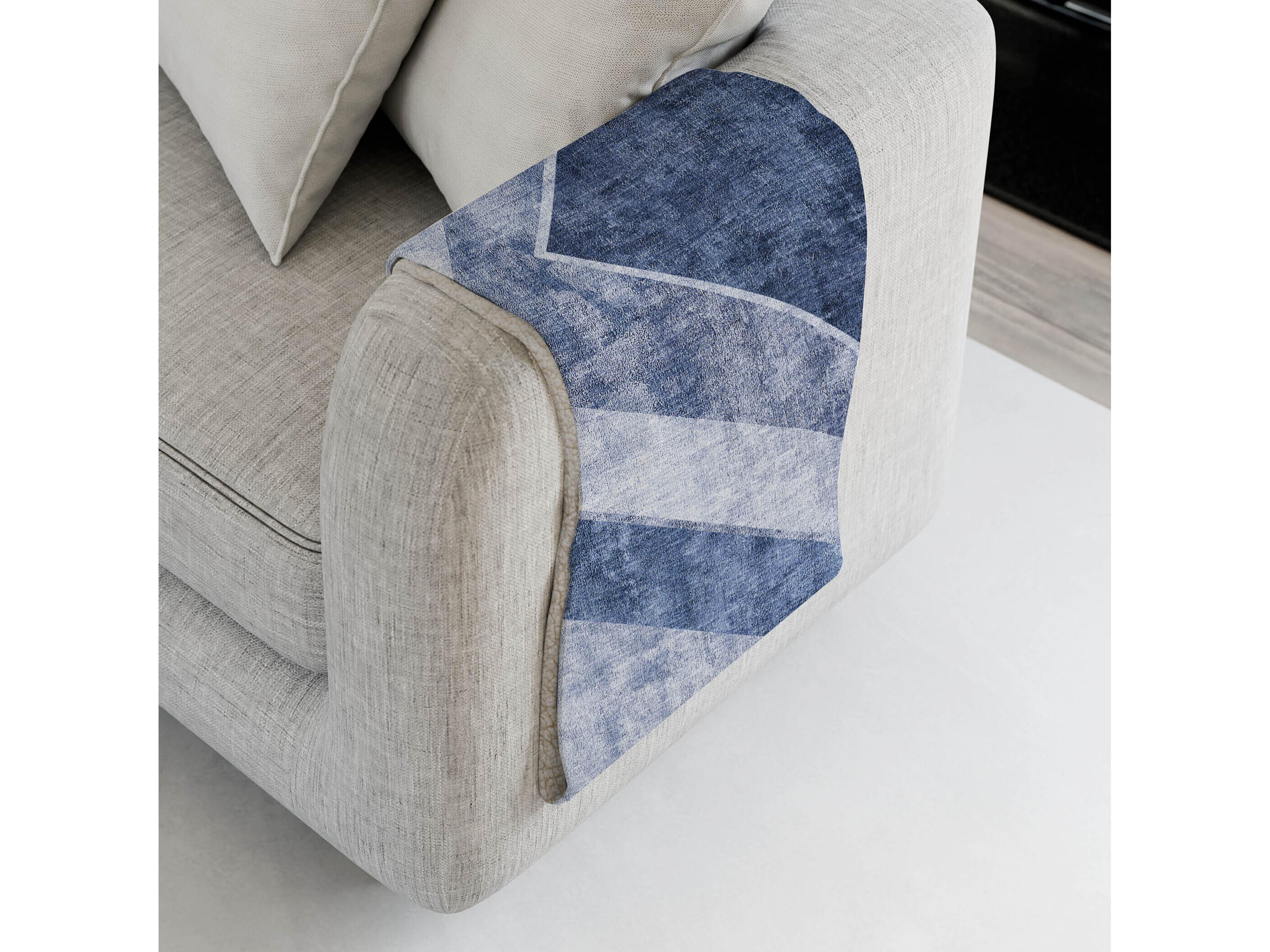 Dalyn Sherpa Blue Polyester Throw