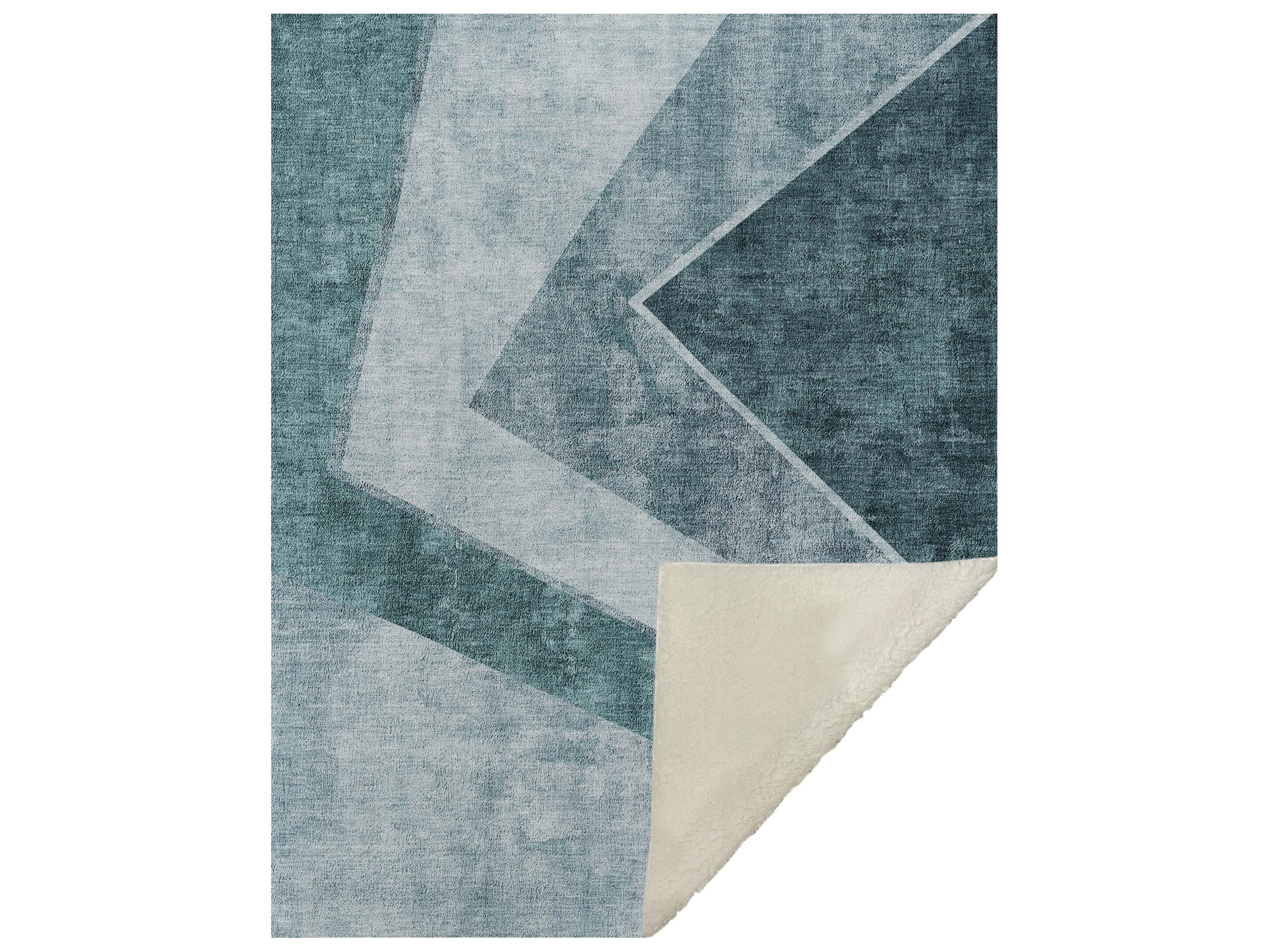 Dalyn Sherpa Teal Polyester Throw