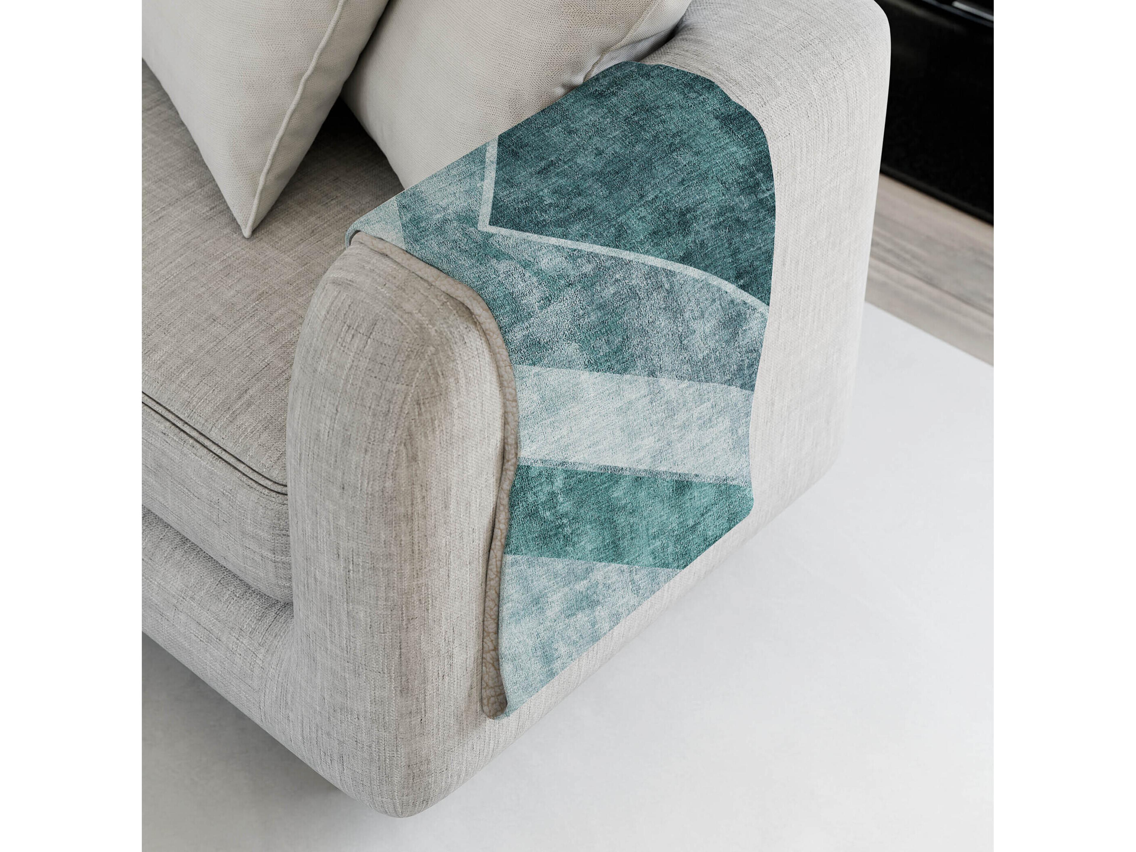 Dalyn Sherpa Teal Polyester Throw