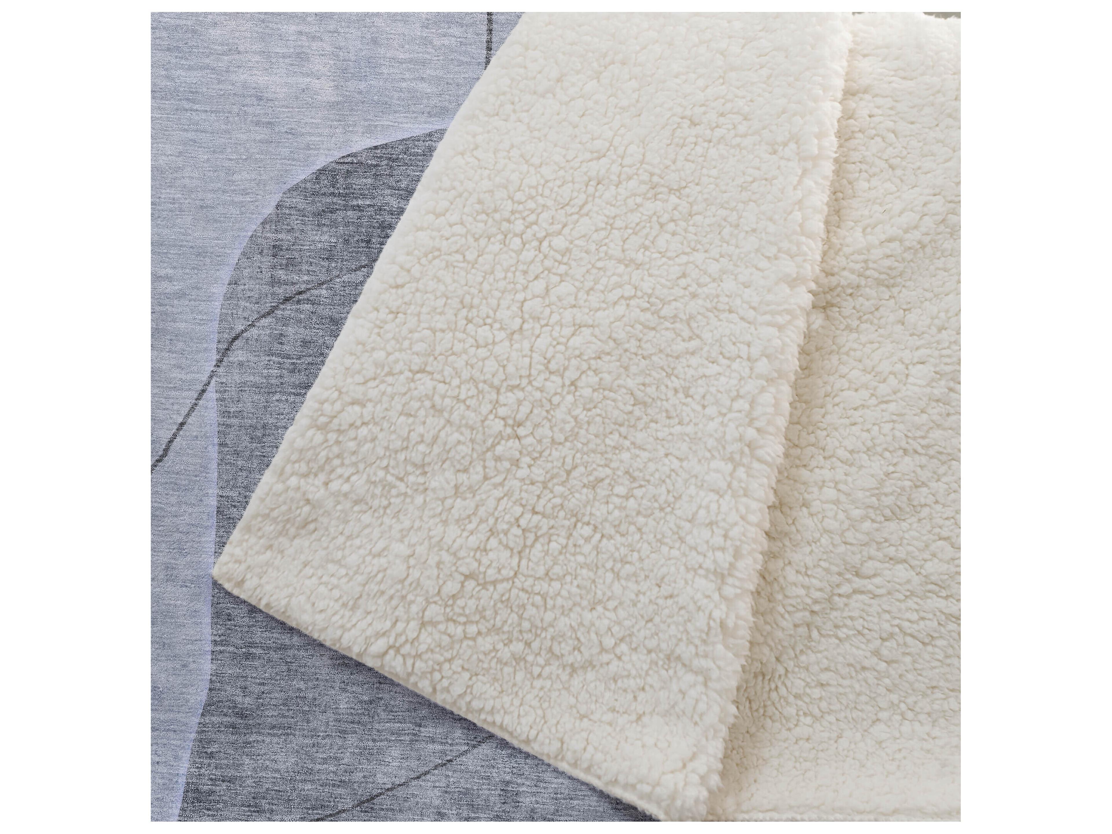 Dalyn Sherpa Blue Polyester Throw