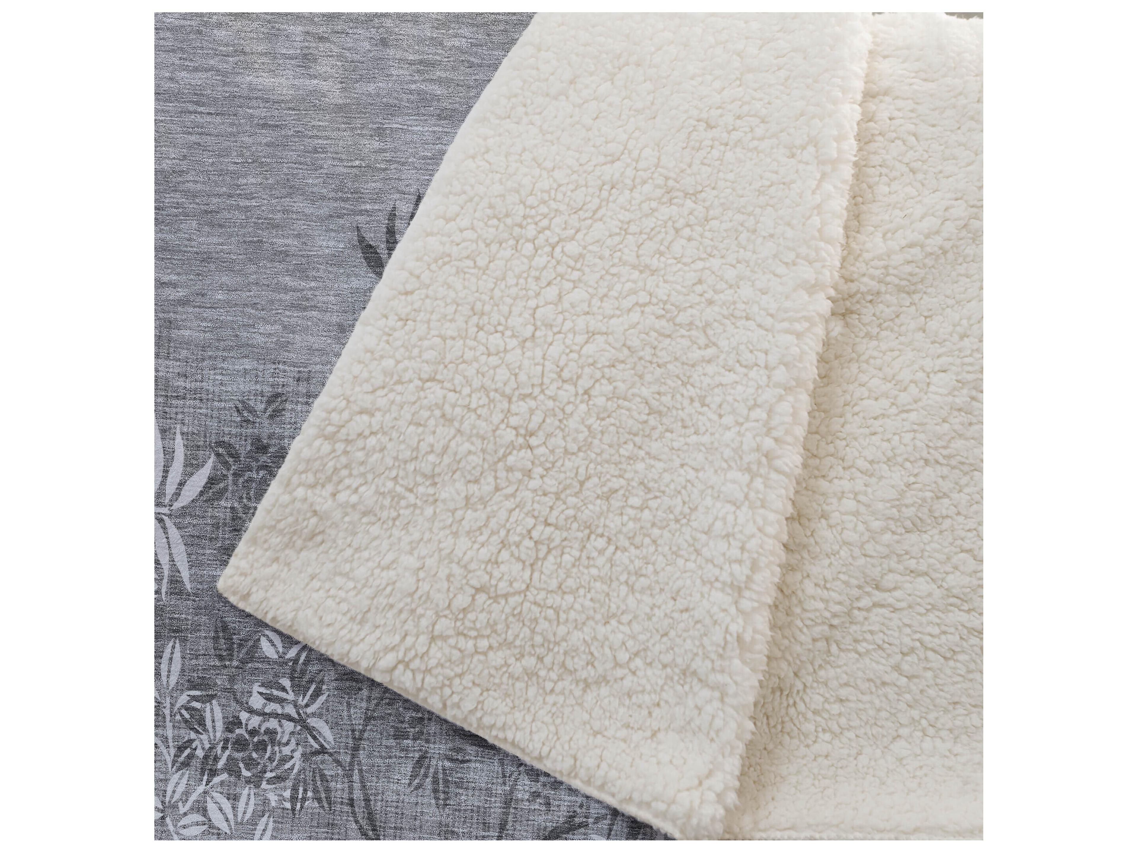 Dalyn Sherpa Gray Polyester Throw