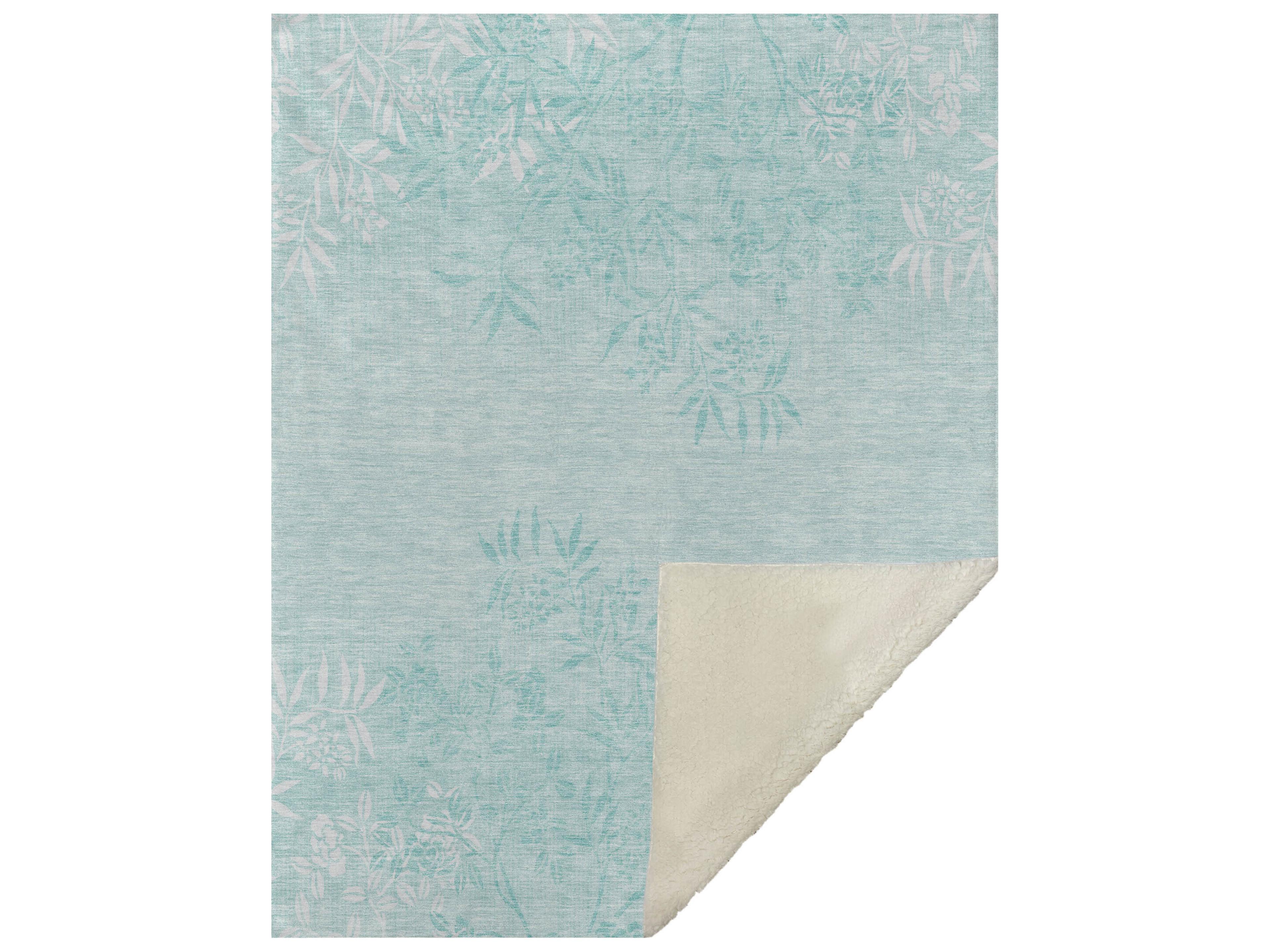 Dalyn Sherpa Teal Polyester Throw
