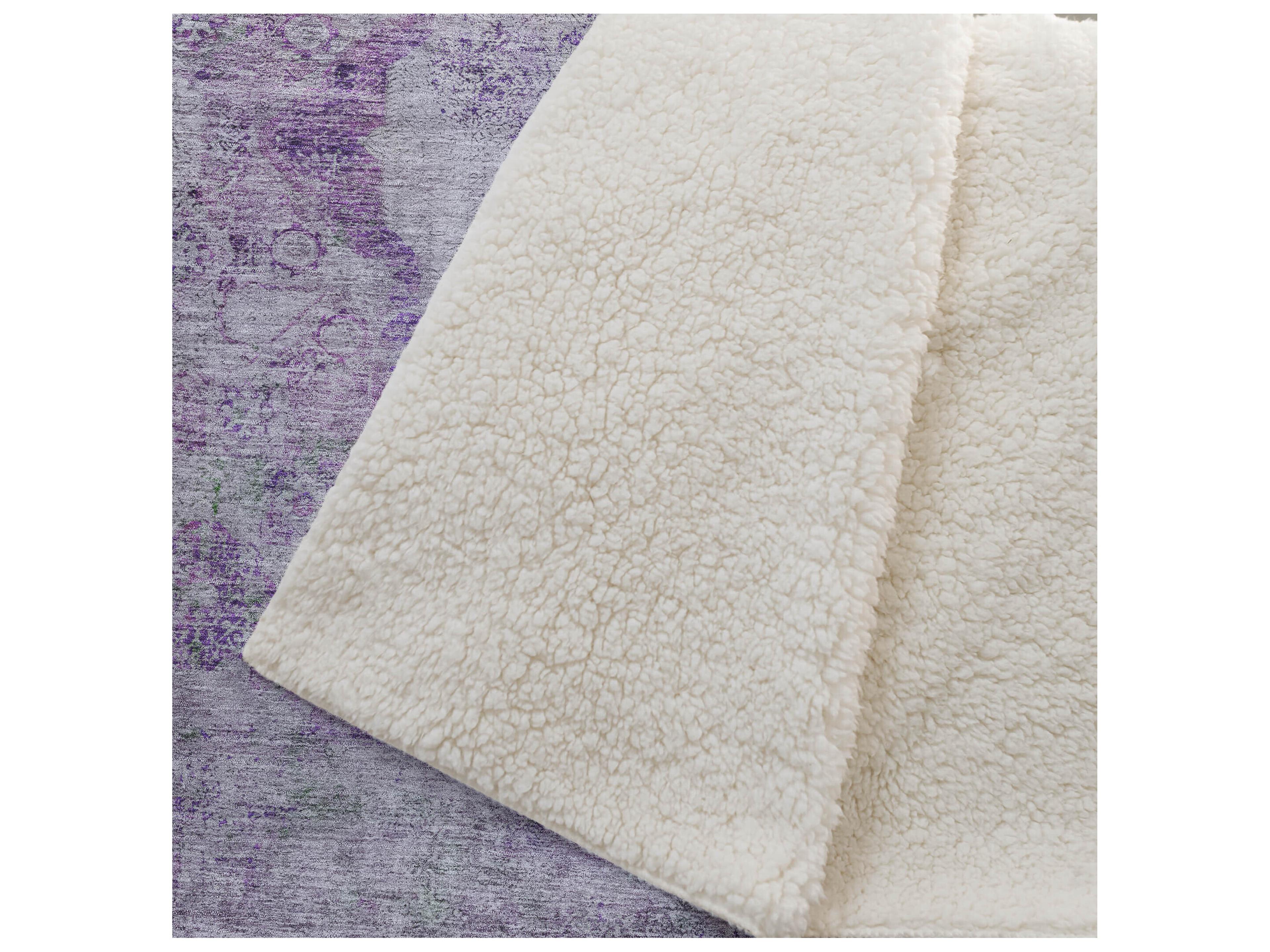 Dalyn Sherpa Purple Polyester Throw