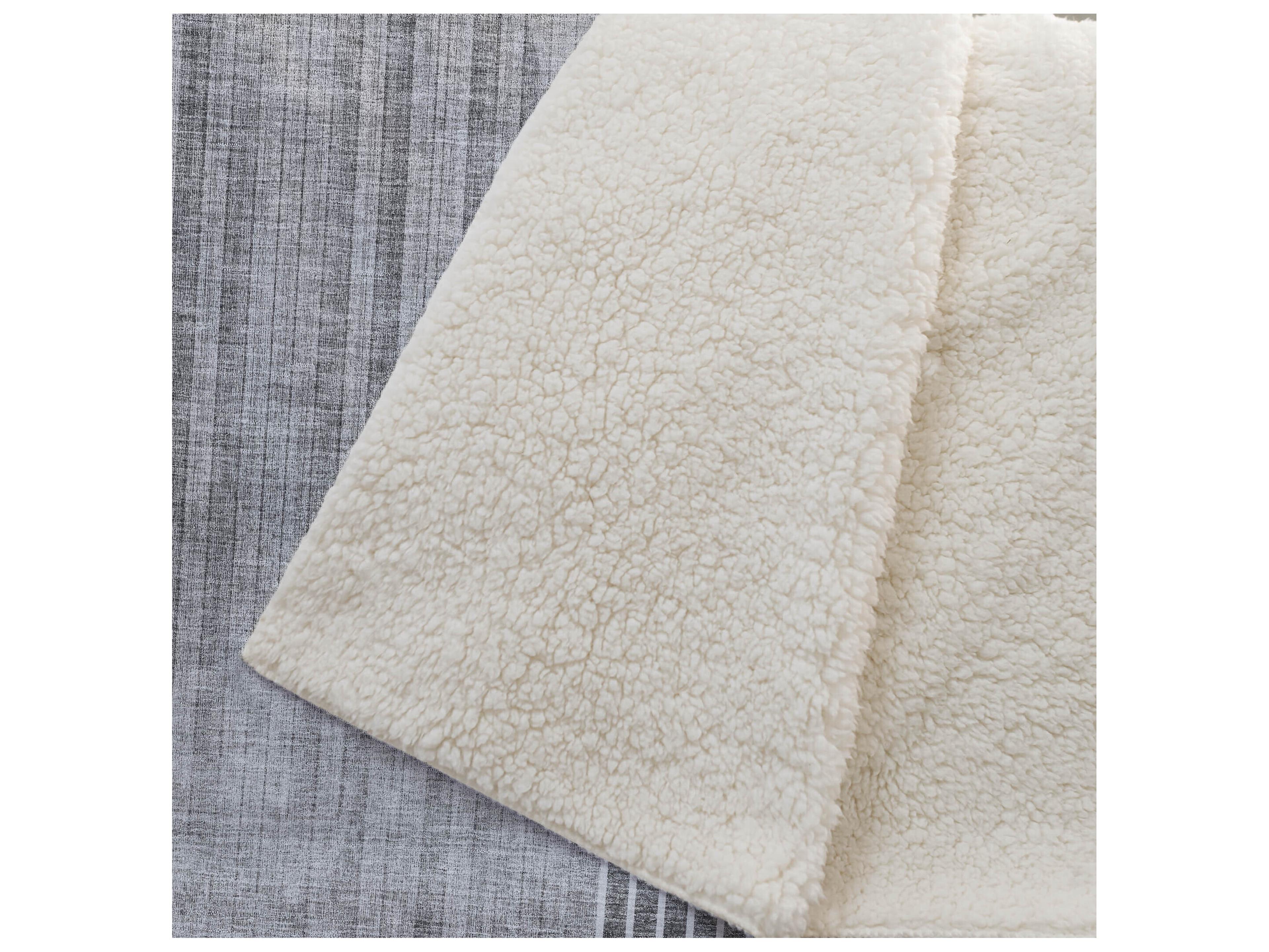 Dalyn Sherpa Gray Polyester Throw