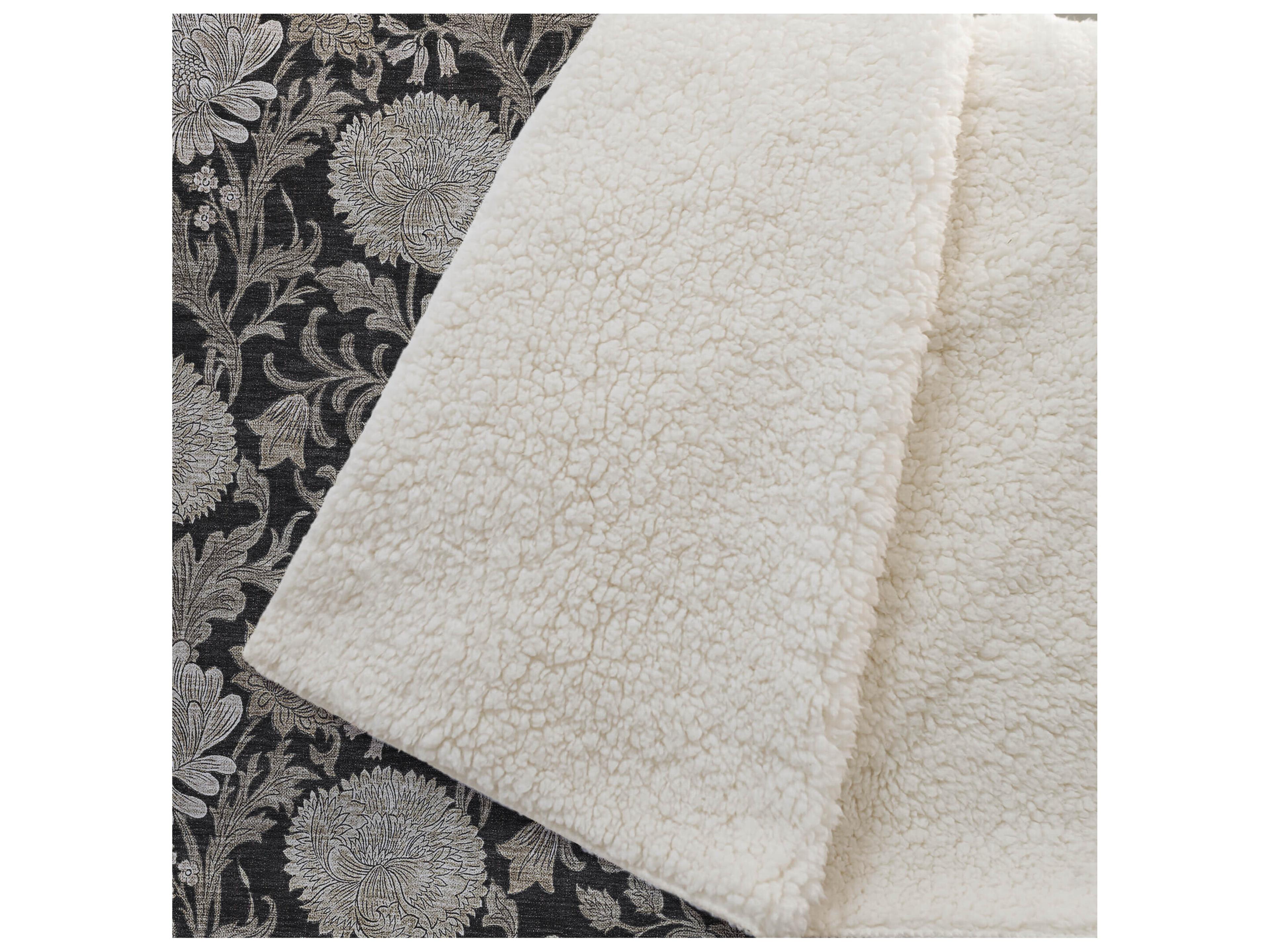 Dalyn Sherpa Black Polyester Throw