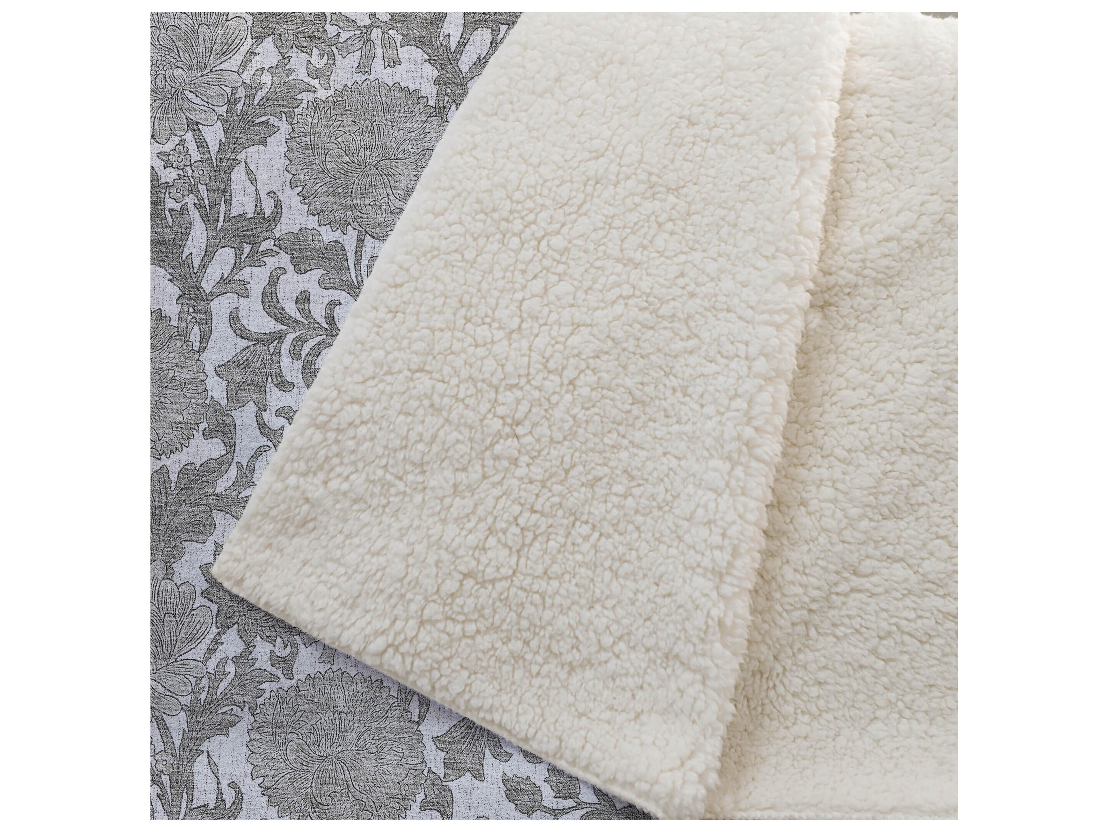 Dalyn Sherpa Ivory Polyester Throw