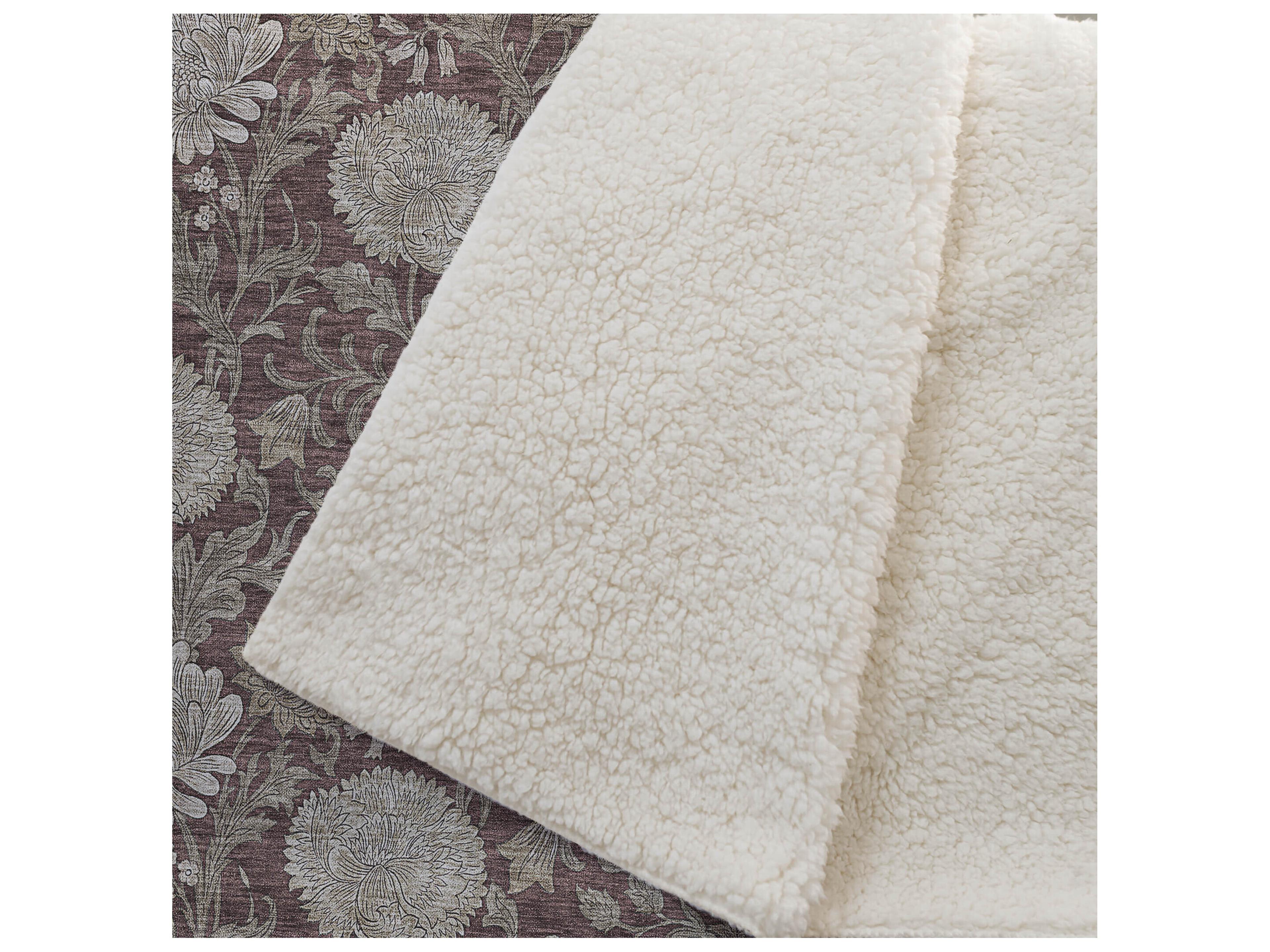 Dalyn Sherpa Red Polyester Throw