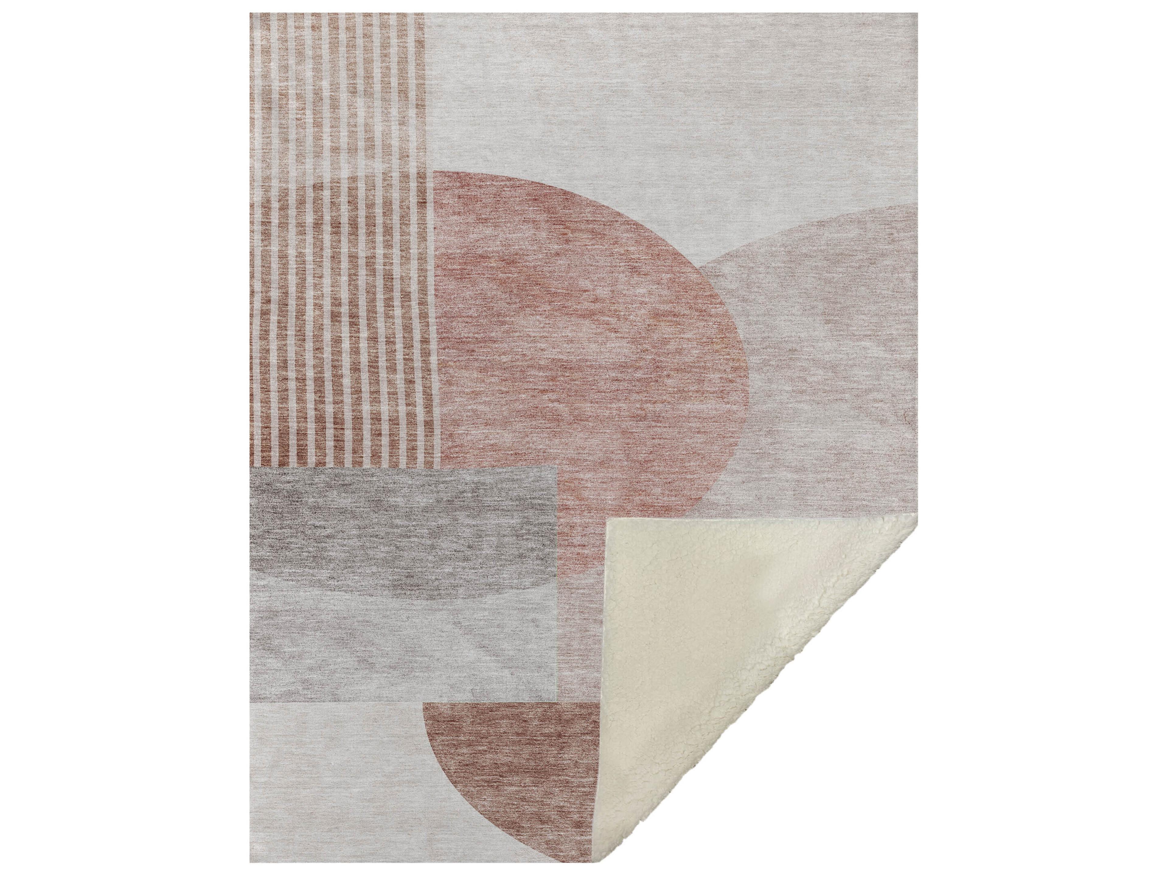 Sherpa Orange Polyester Throw