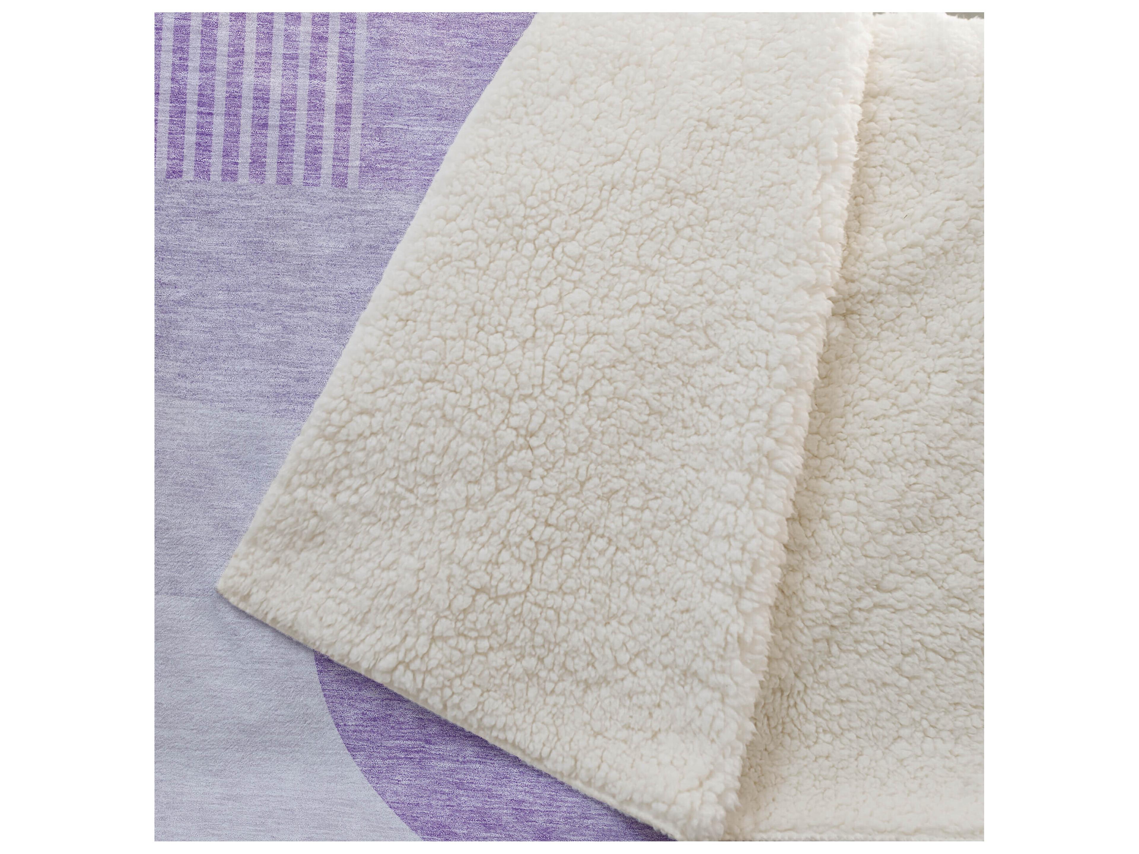 Dalyn Sherpa Purple Polyester Throw