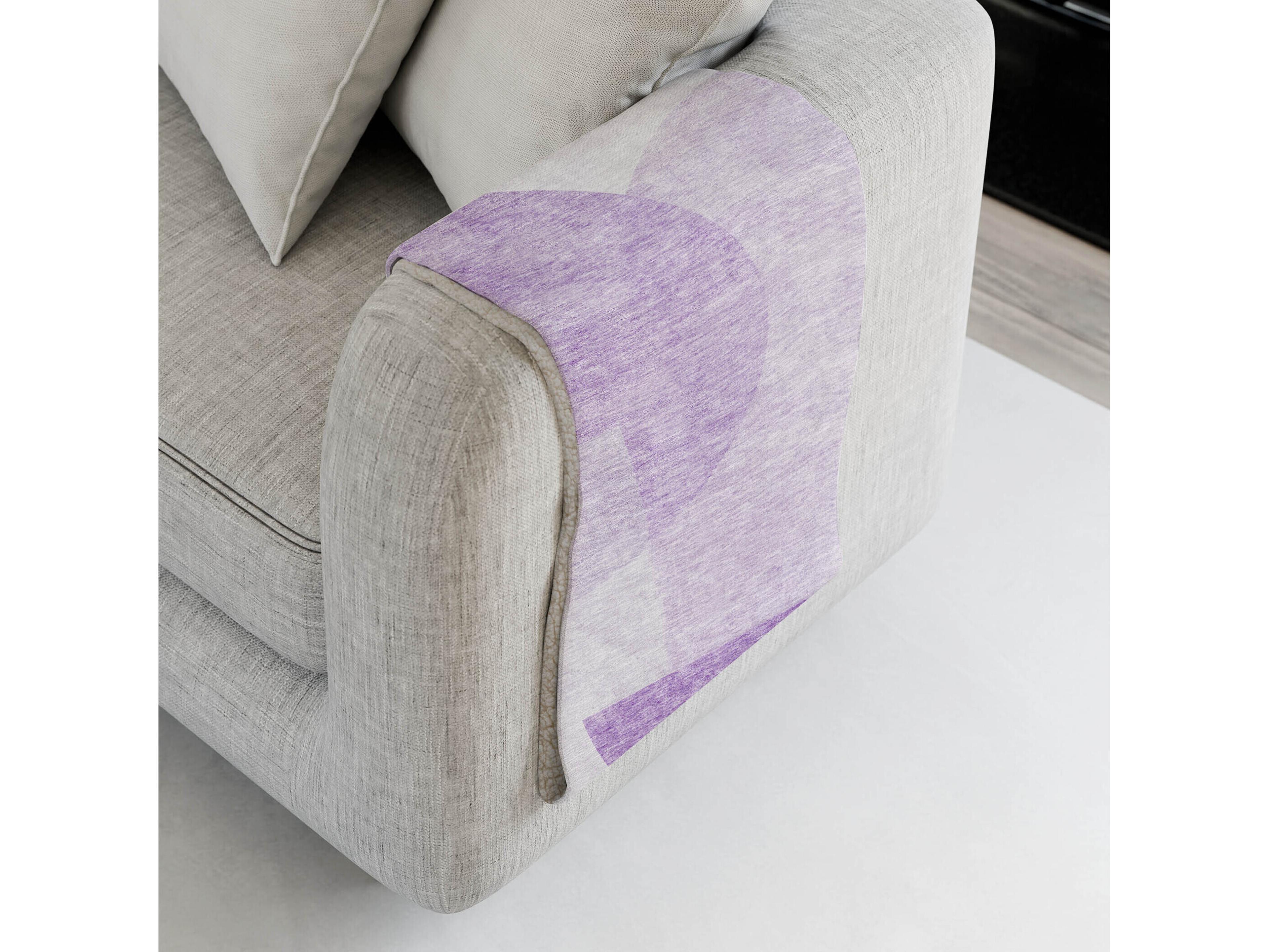 Dalyn Sherpa Purple Polyester Throw