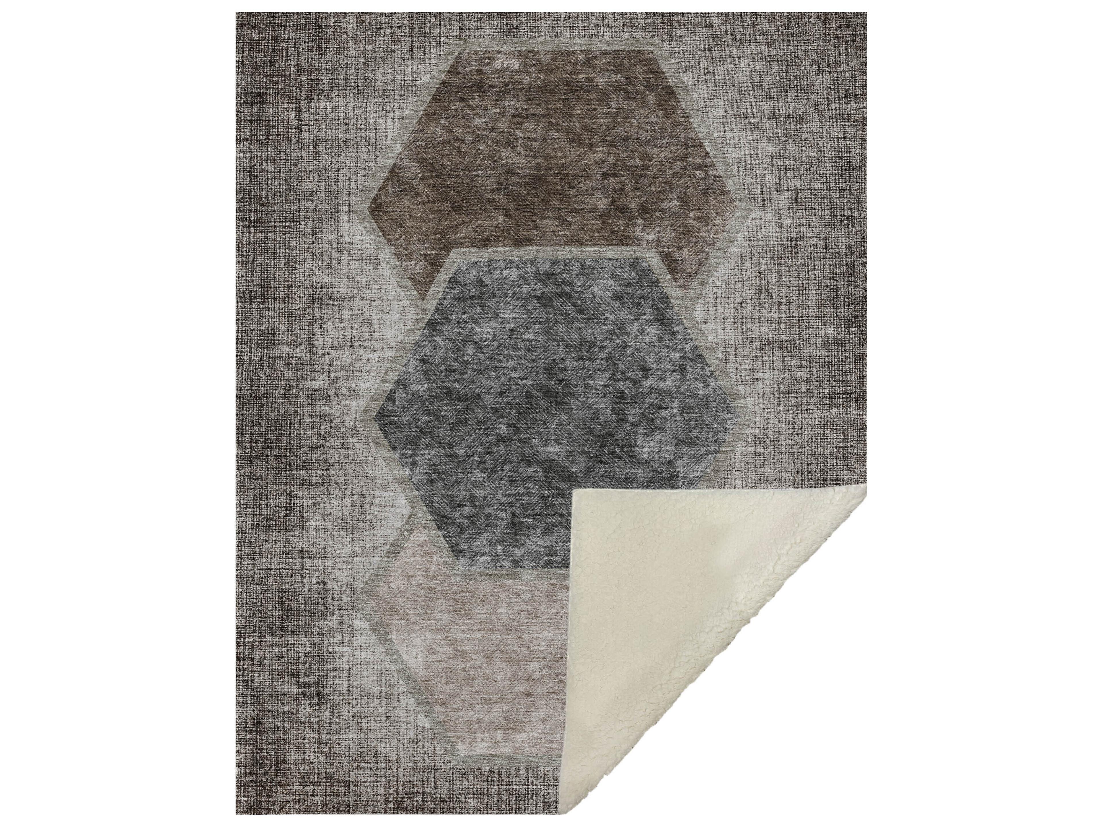 Sherpa Brown Polyester Throw