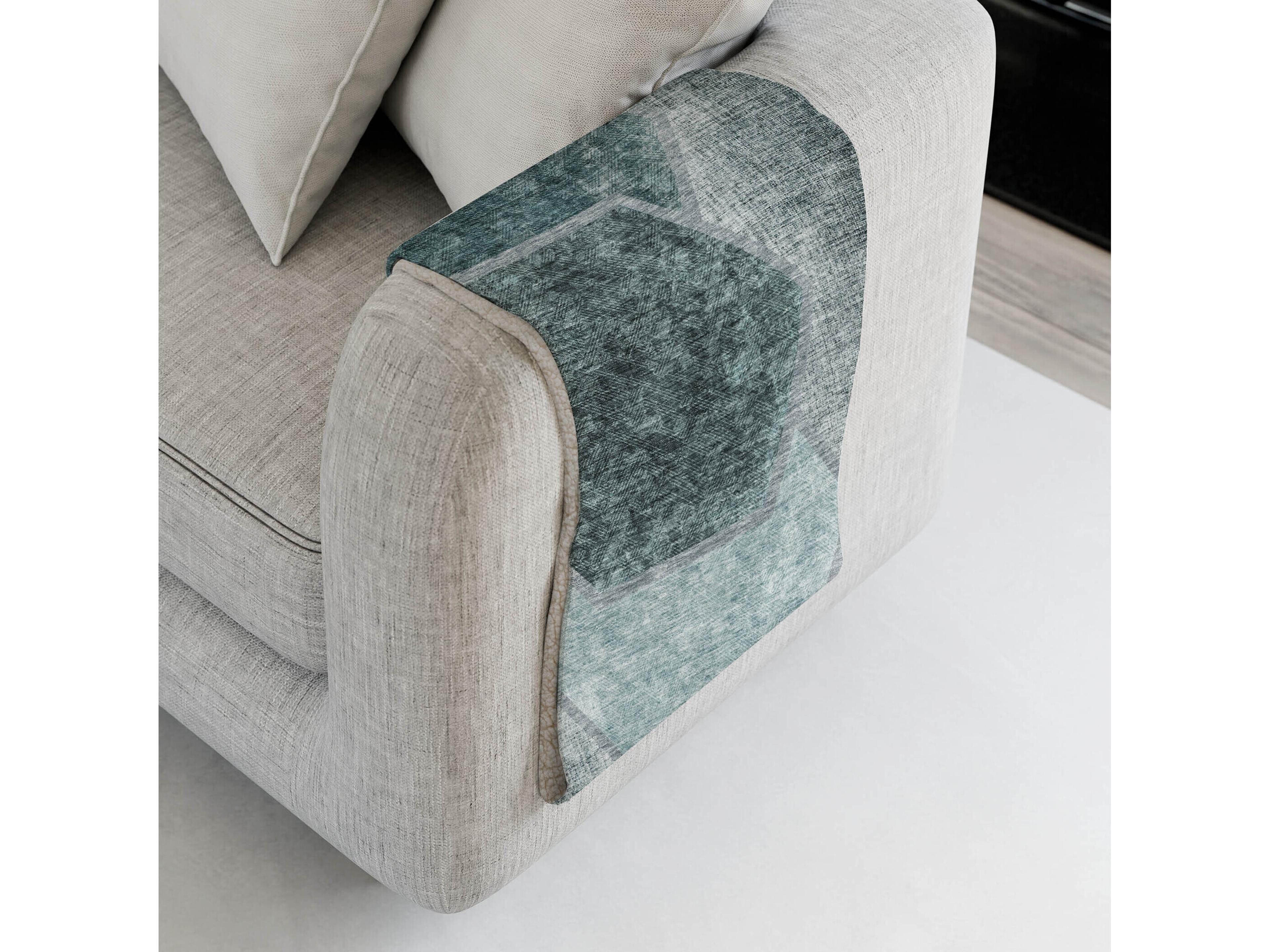 Dalyn Sherpa Teal Polyester Throw