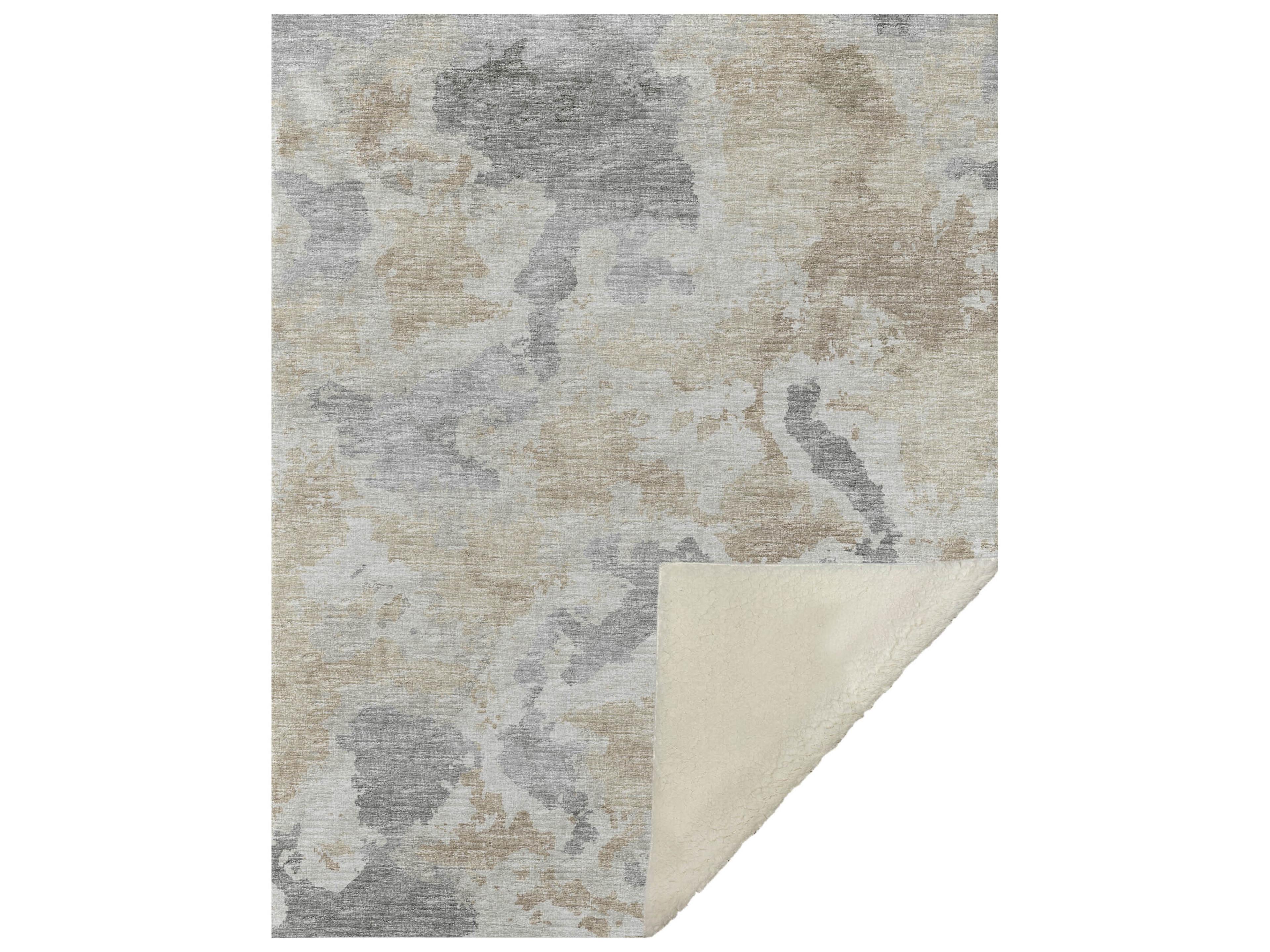 Sherpa Beige Polyester Throw