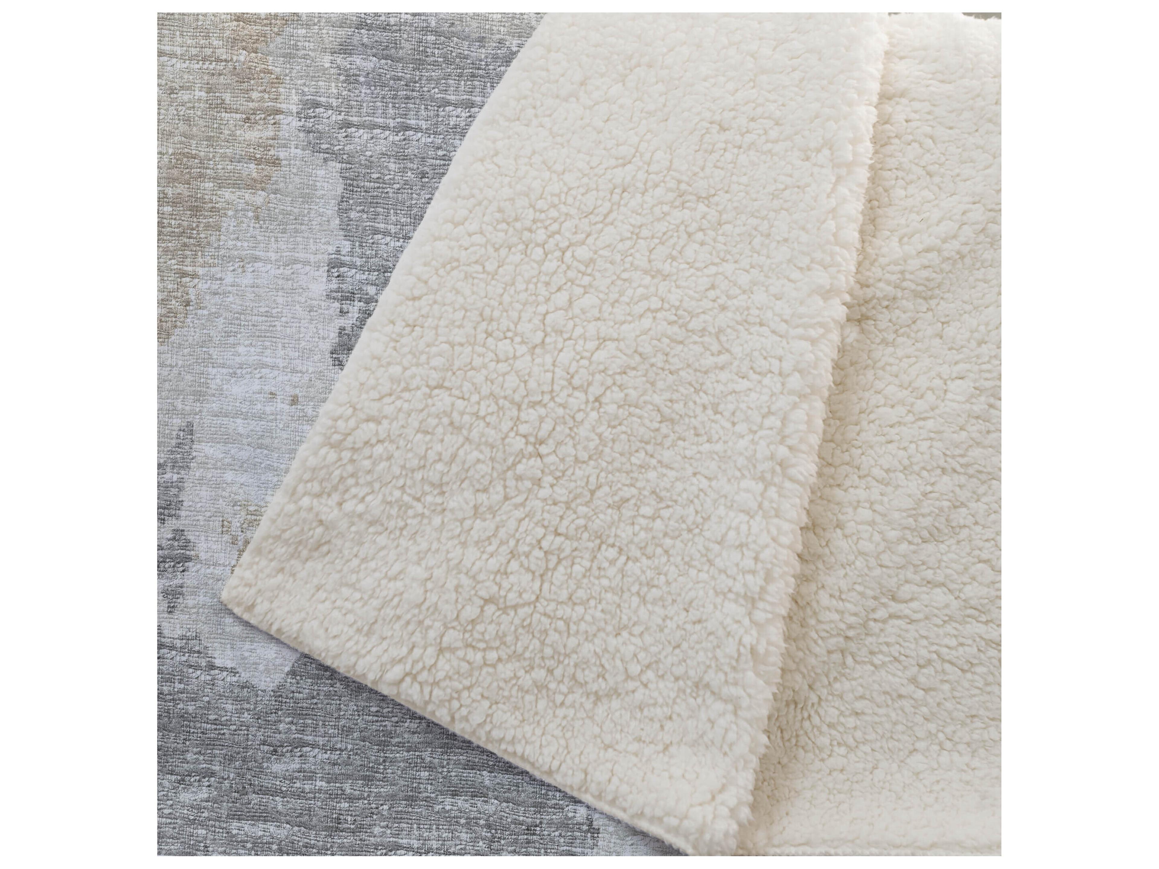 Dalyn Sherpa Beige Polyester Throw