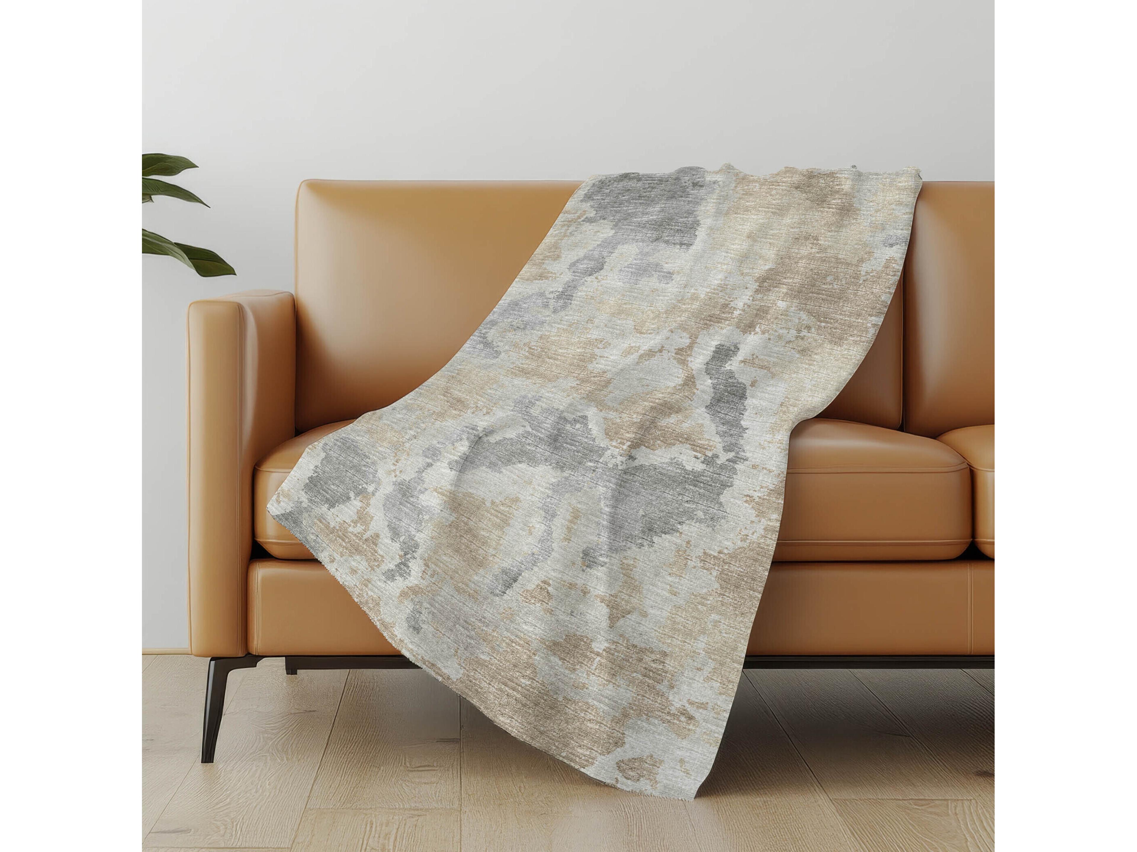 Dalyn Sherpa Beige Polyester Throw