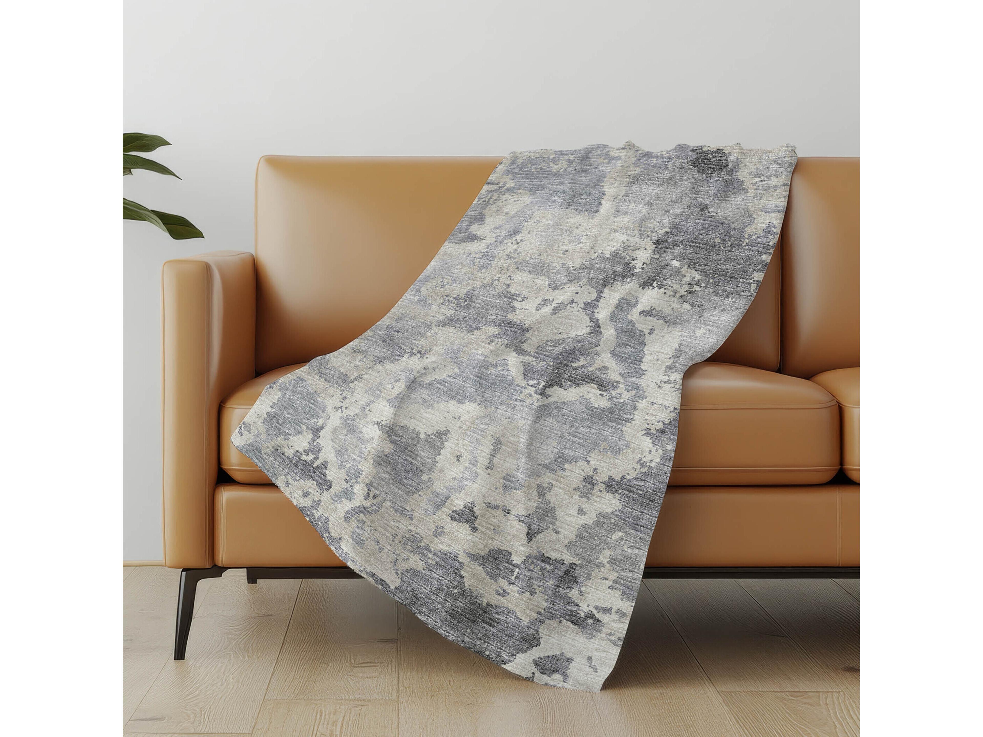 Dalyn Sherpa Gray Polyester Throw